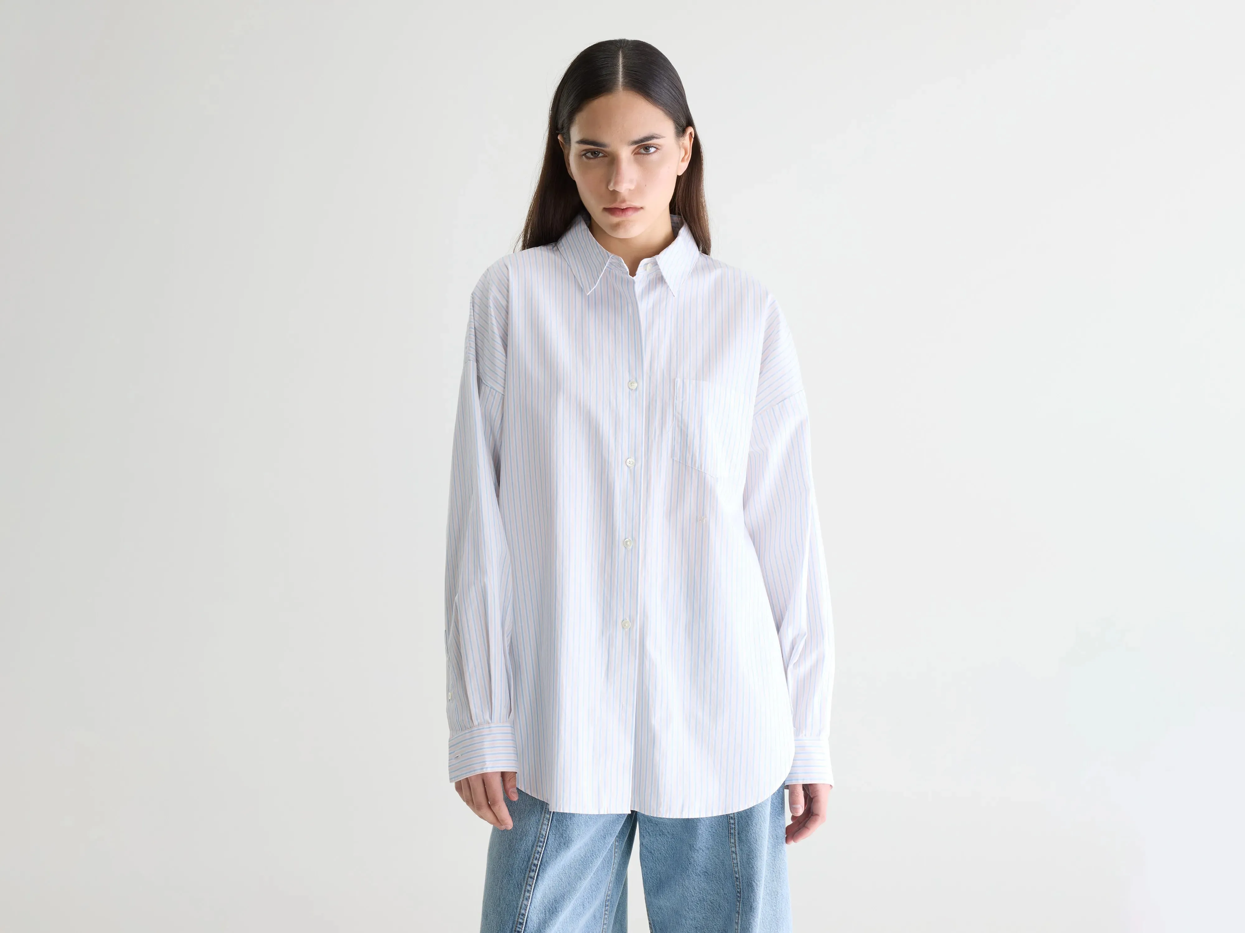 Giorgia striped poplin shirt (261 / W / STRIPE A) sold by Bellerose