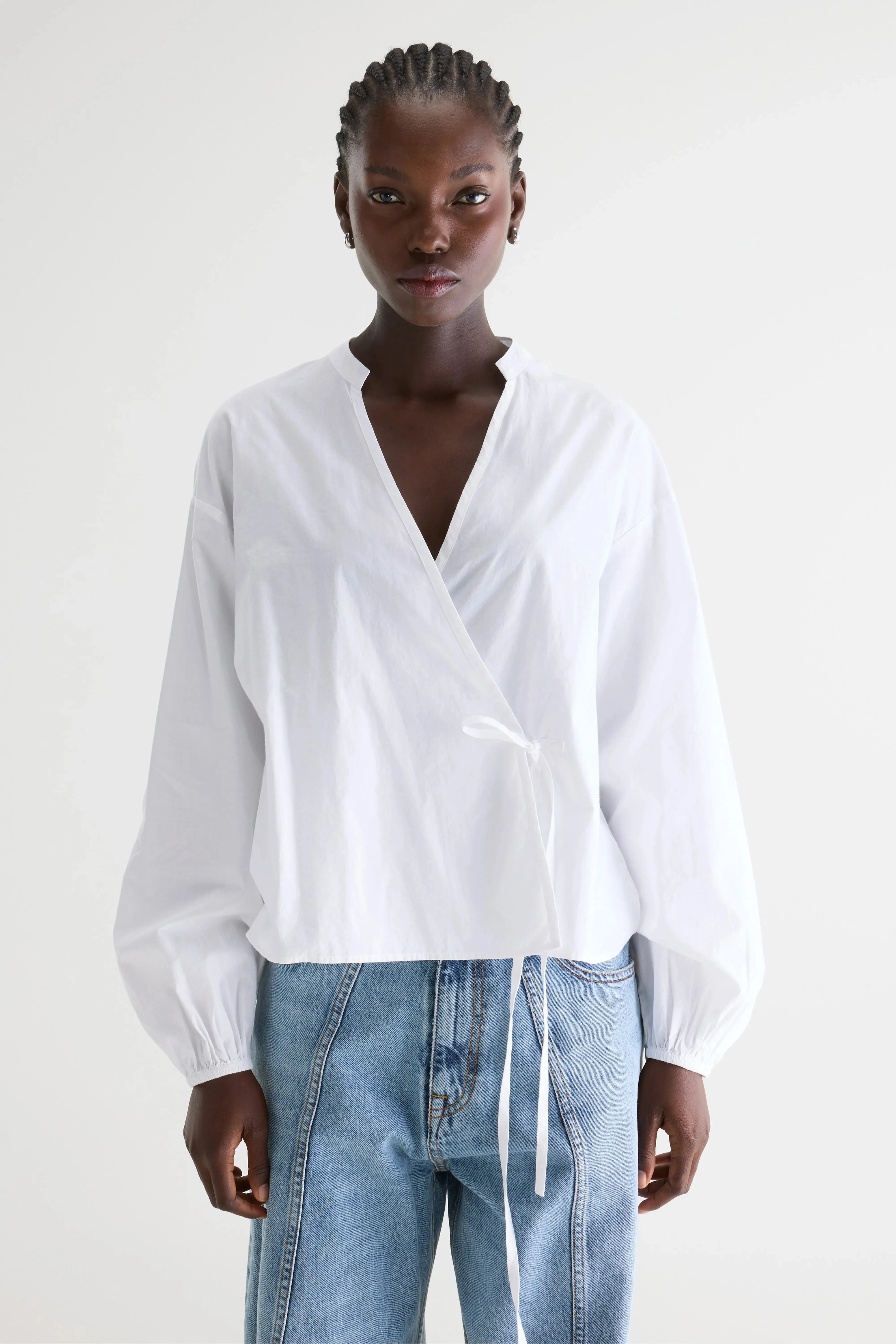 Collin wrap-front blouse (261 / W / WHITE) sold by Bellerose product image thumbnail 2