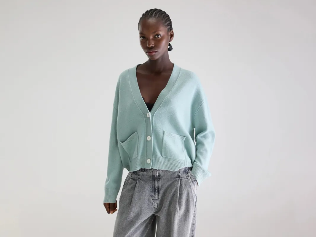 Gakkin boxy cardigan (261 / W / JADEITE) made by Bellerose