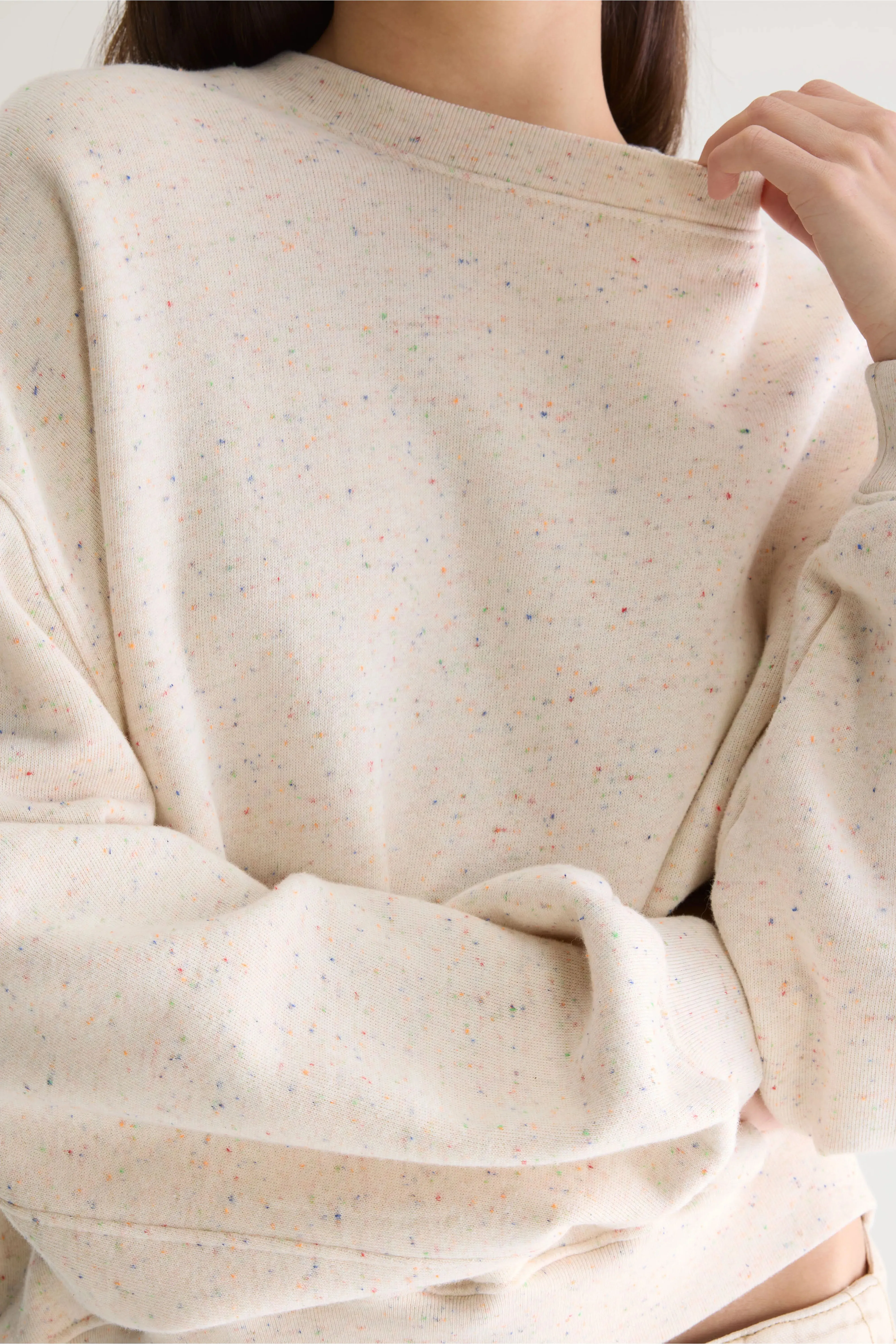 Fancy cropped crewneck sweatshirt (261 / W / COMBO C) sold by Bellerose product image thumbnail 5