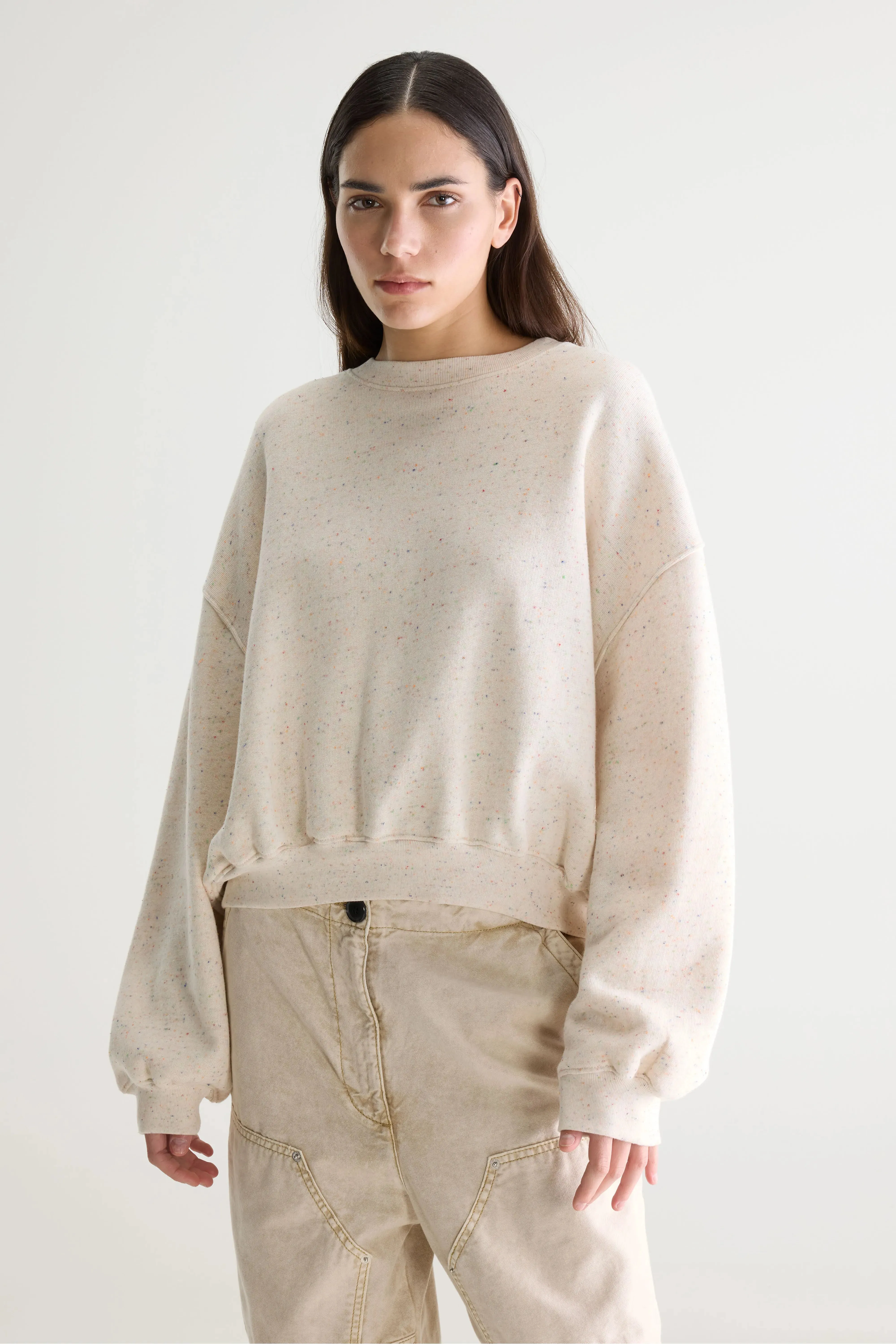 Fancy cropped crewneck sweatshirt (261 / W / COMBO C) sold by Bellerose product image thumbnail 2