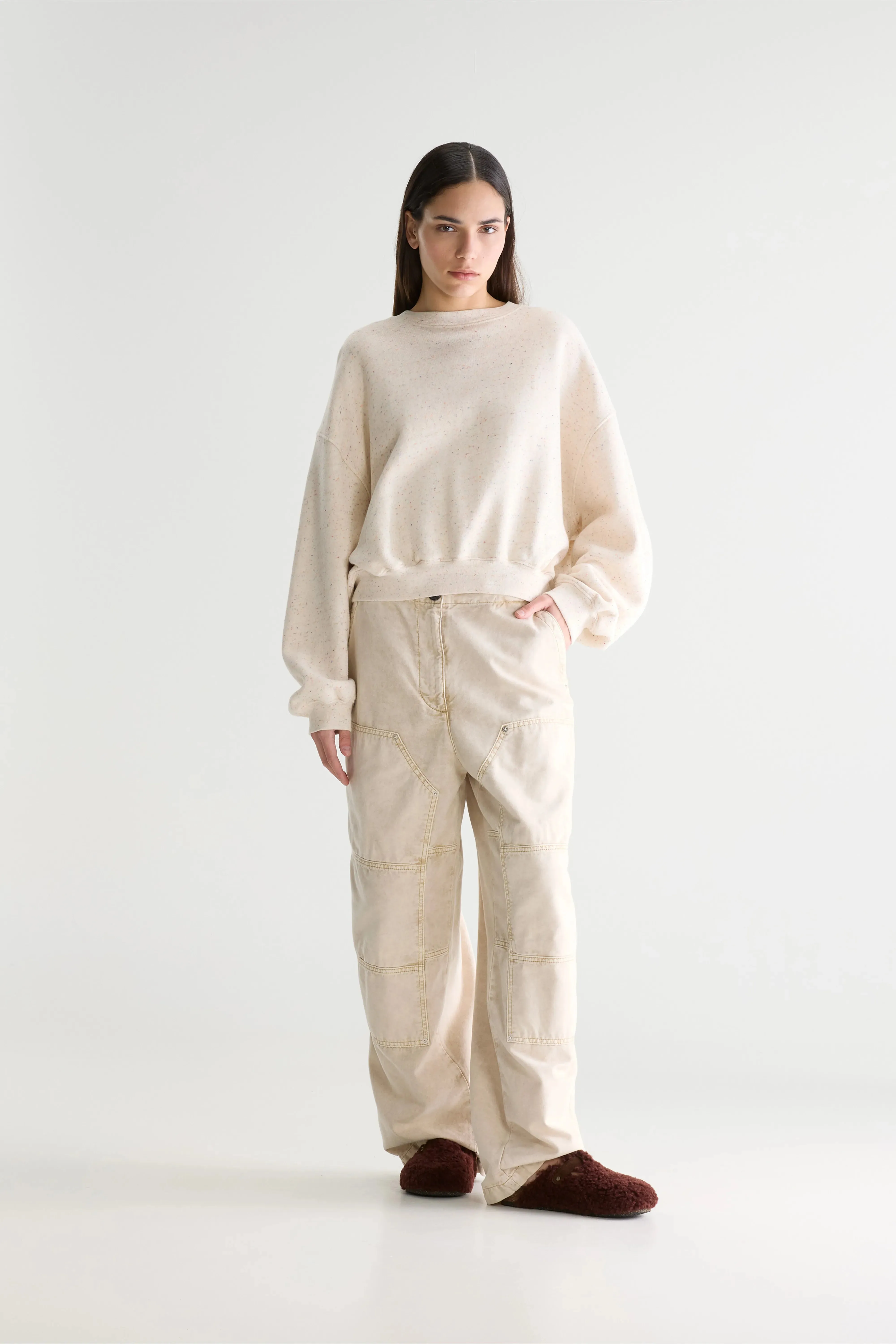 Fancy cropped crewneck sweatshirt (261 / W / COMBO C) sold by Bellerose product image thumbnail 3