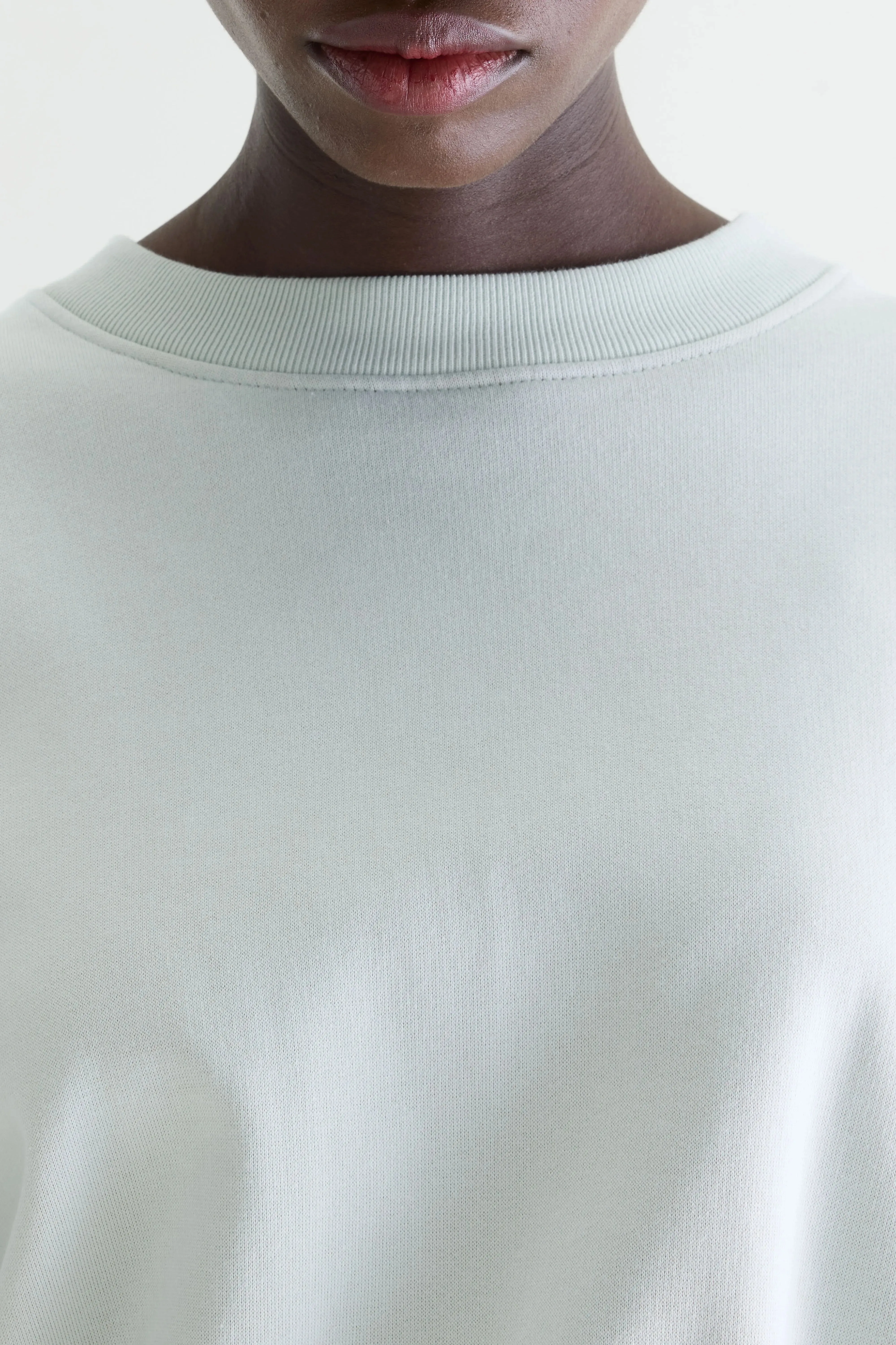 Fancy cropped crewneck sweatshirt (261 / W / AGUA VERDE) sold by Bellerose product image thumbnail 5