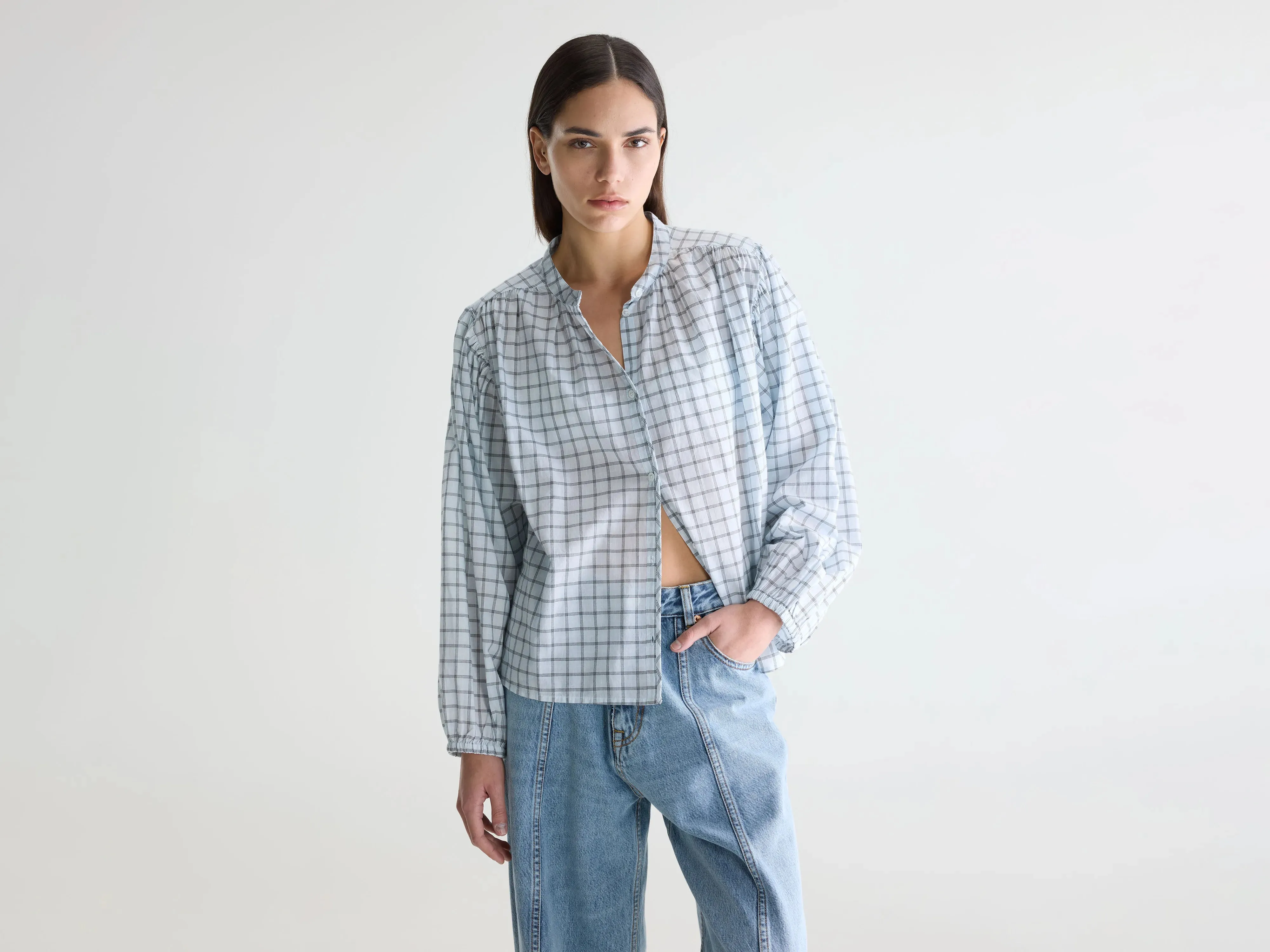Cherry checked blouse (261 / W / CHECK B) sold by Bellerose