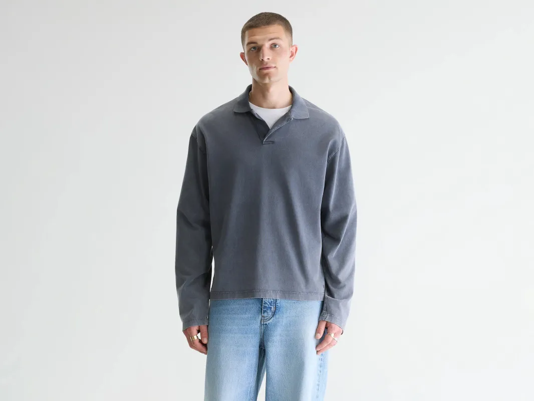 Vlugies long-sleeve polo  (261 / M / NAVY) sold by Bellerose