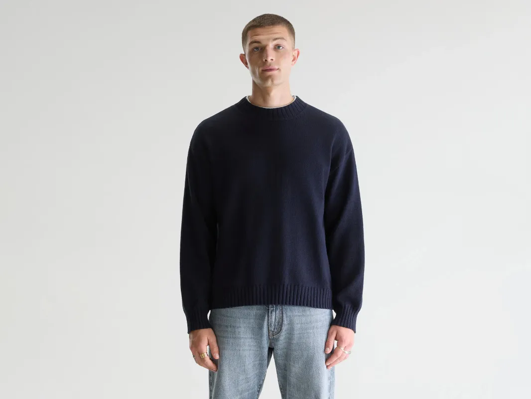 Grimo two-tone sweater (261 / M / BLACK BLUE) sold by Bellerose