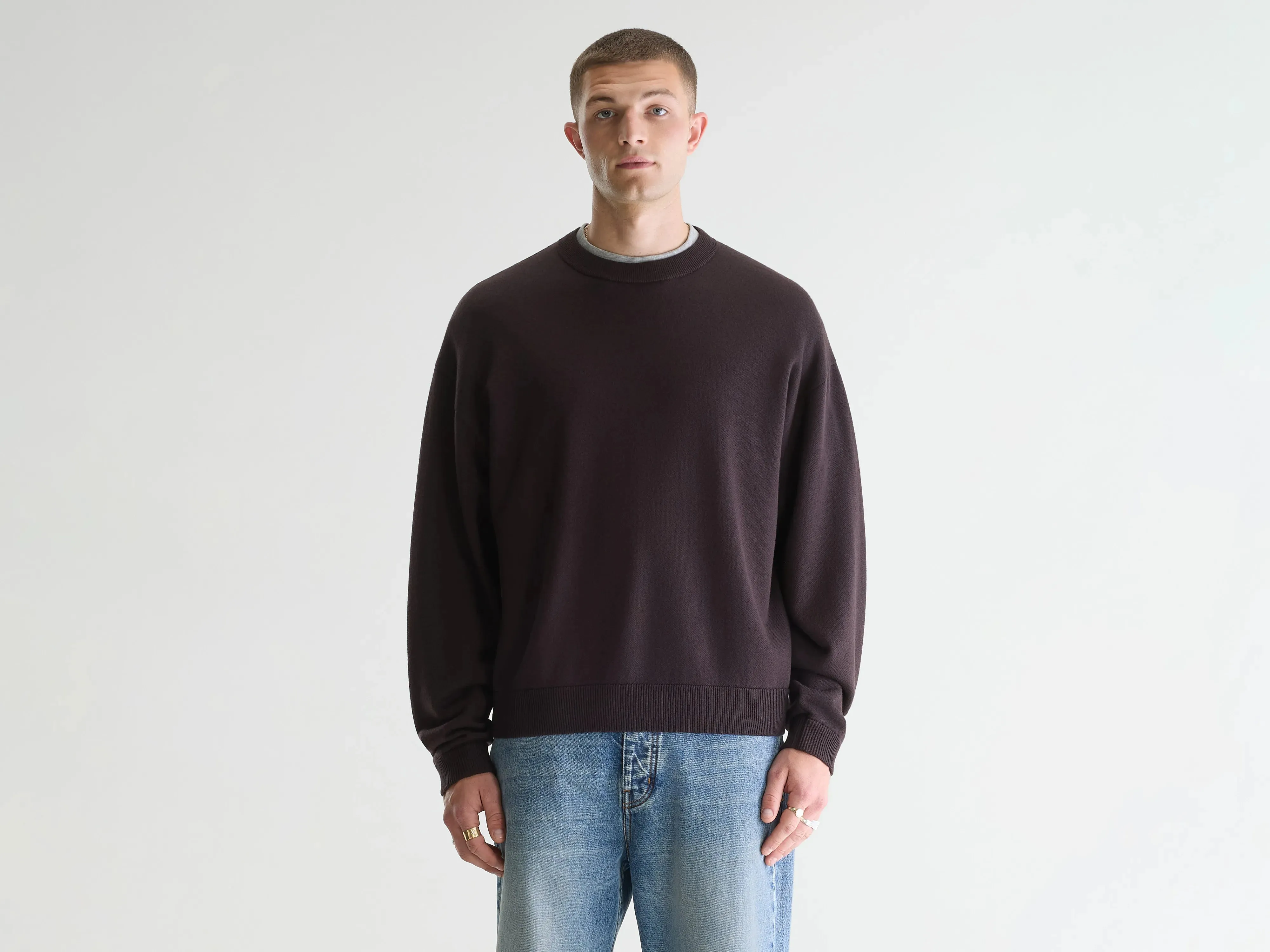 Siamo crewneck sweater (261 / M / DARK ROAST) sold by Bellerose