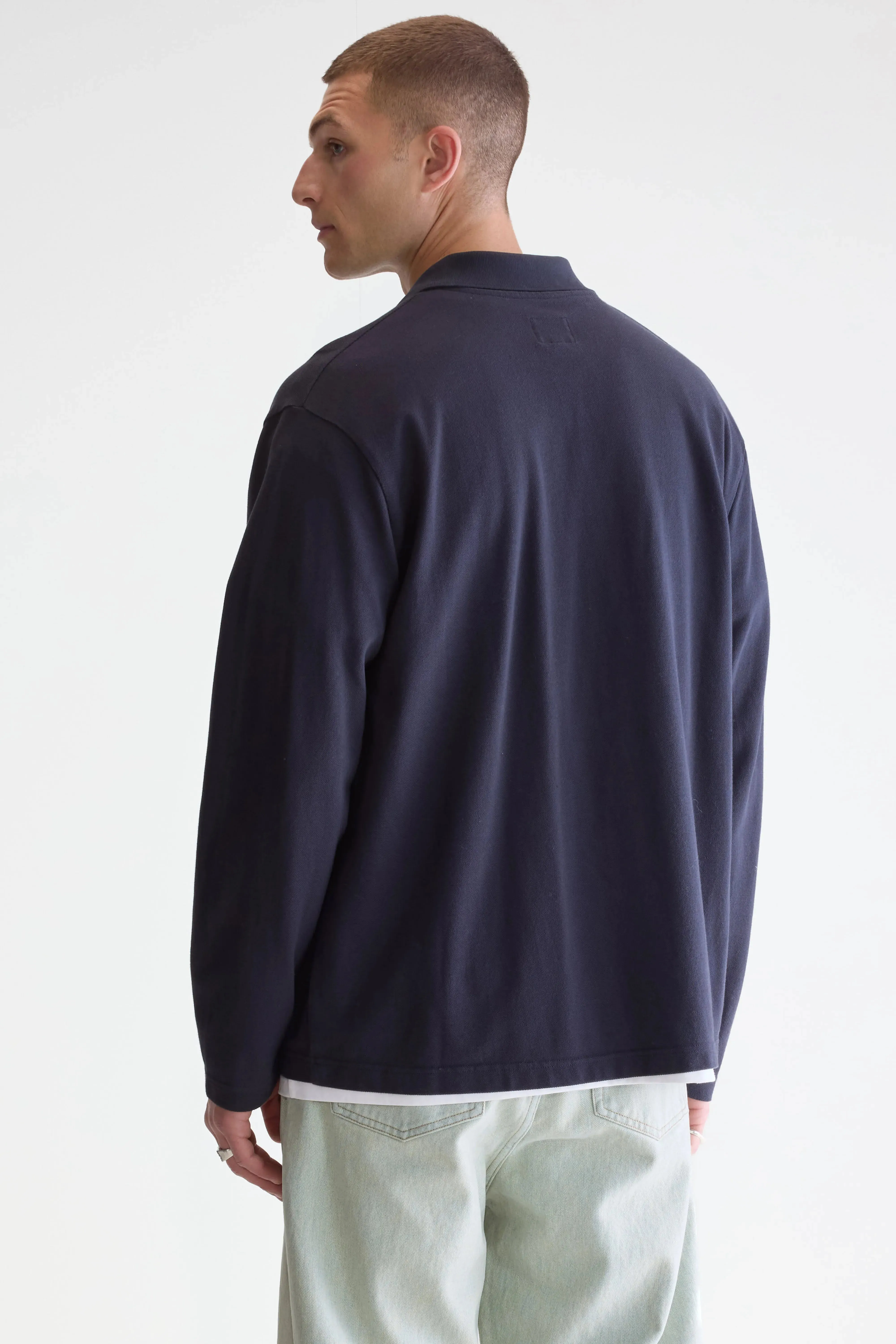 Vision long-sleeve polo (252 / M / NAVY) sold by Bellerose product image thumbnail 4