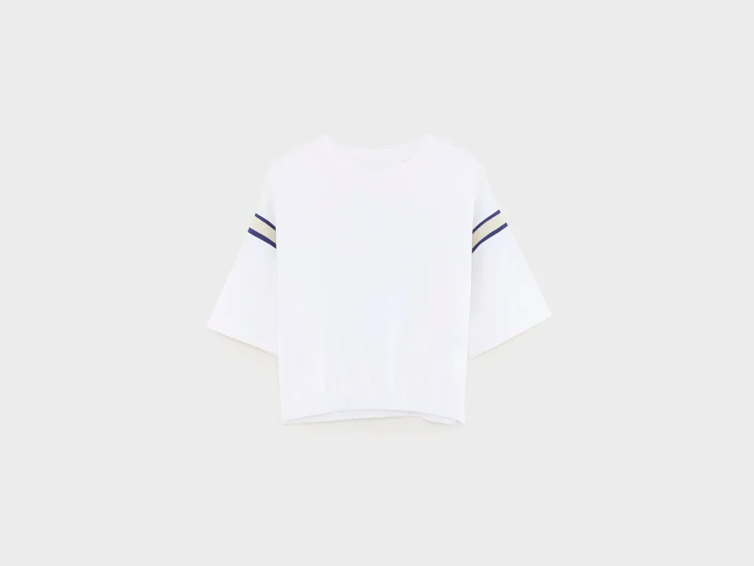 Casel cropped t-shirt (261 / G / WHITE) made by Bellerose