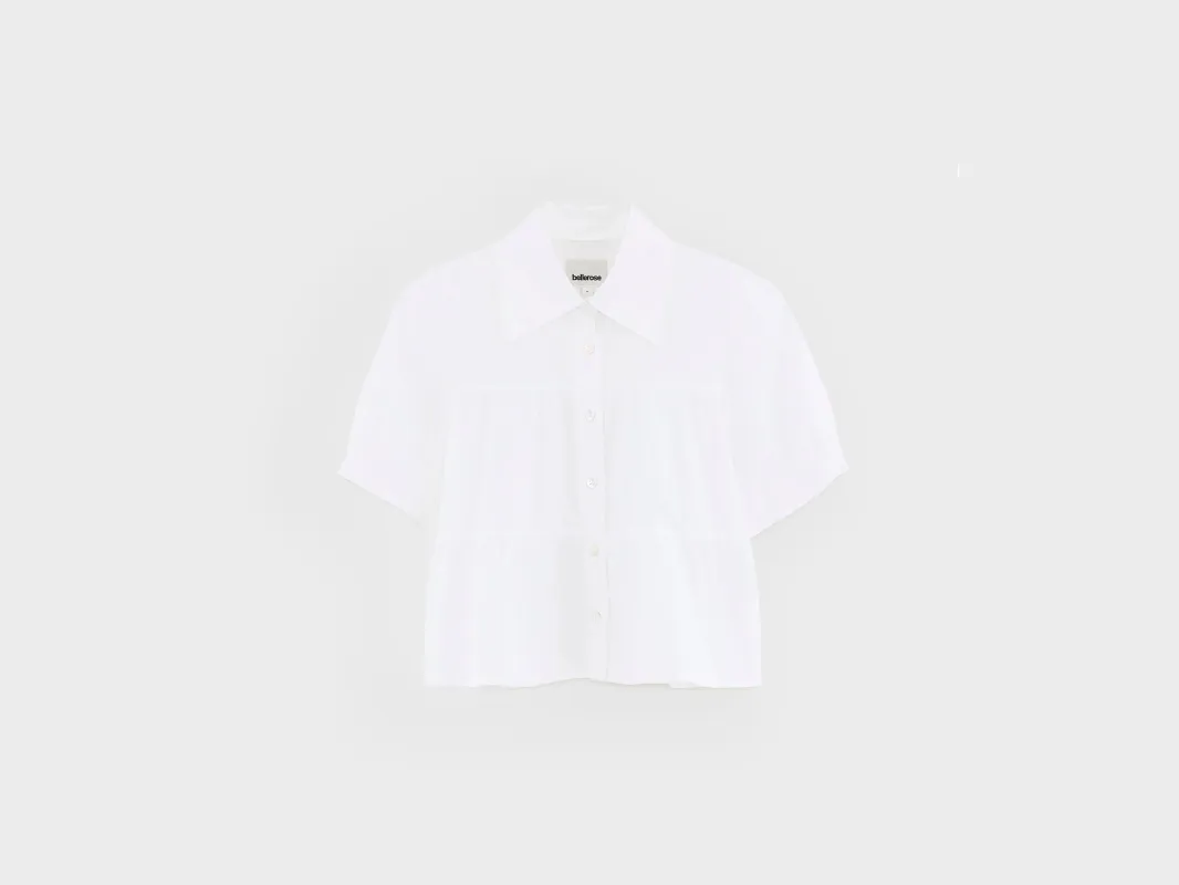 Helo cropped shirt (261 / G / WHITE) made by Bellerose