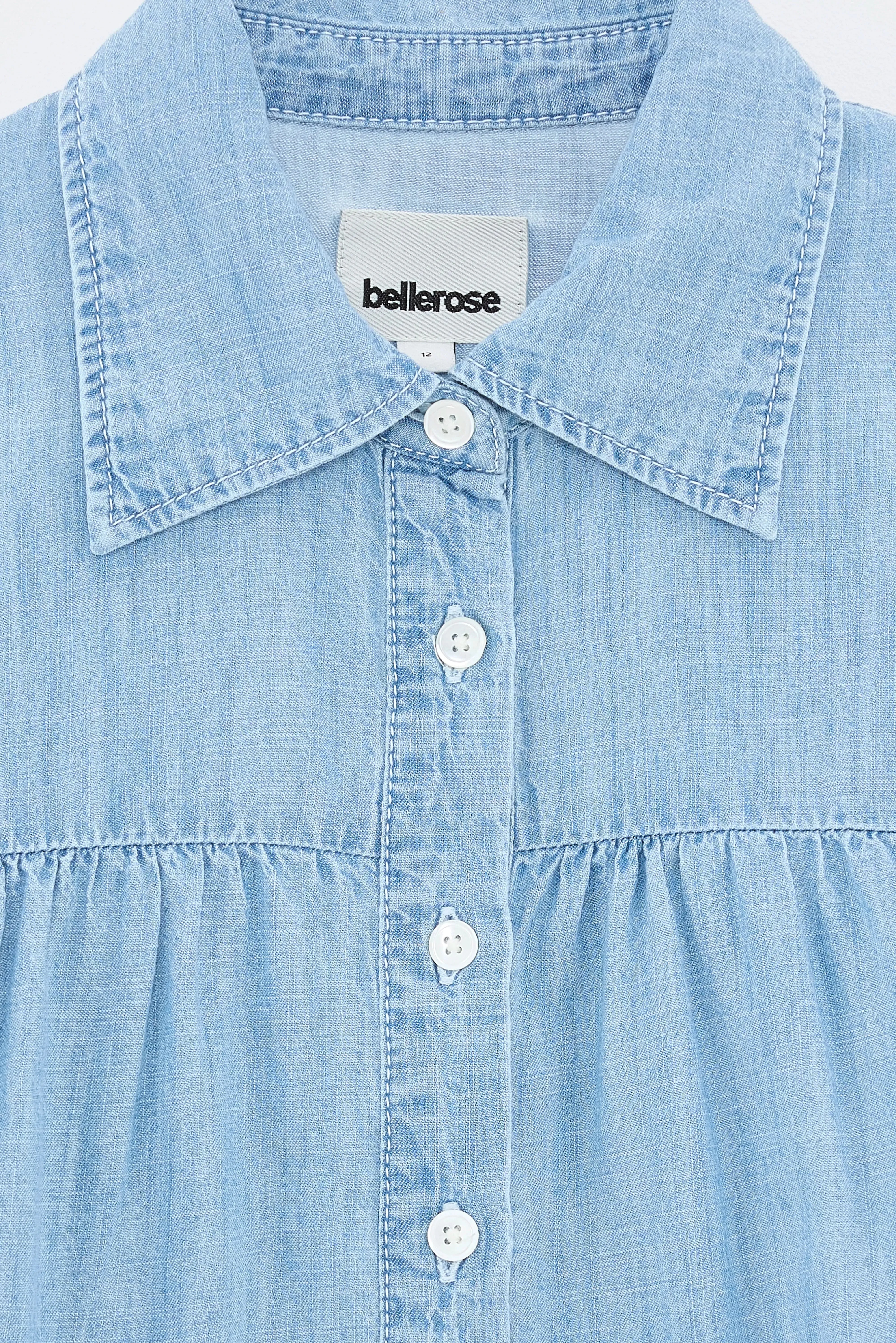 Helo denim shirt (261 / G / LT BLUE STONE) sold by Bellerose product image thumbnail 4