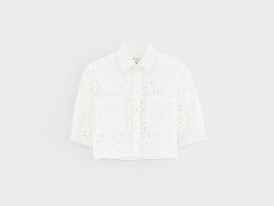 Higgle cropped shirt (261 / G / WHITE) made by Bellerose