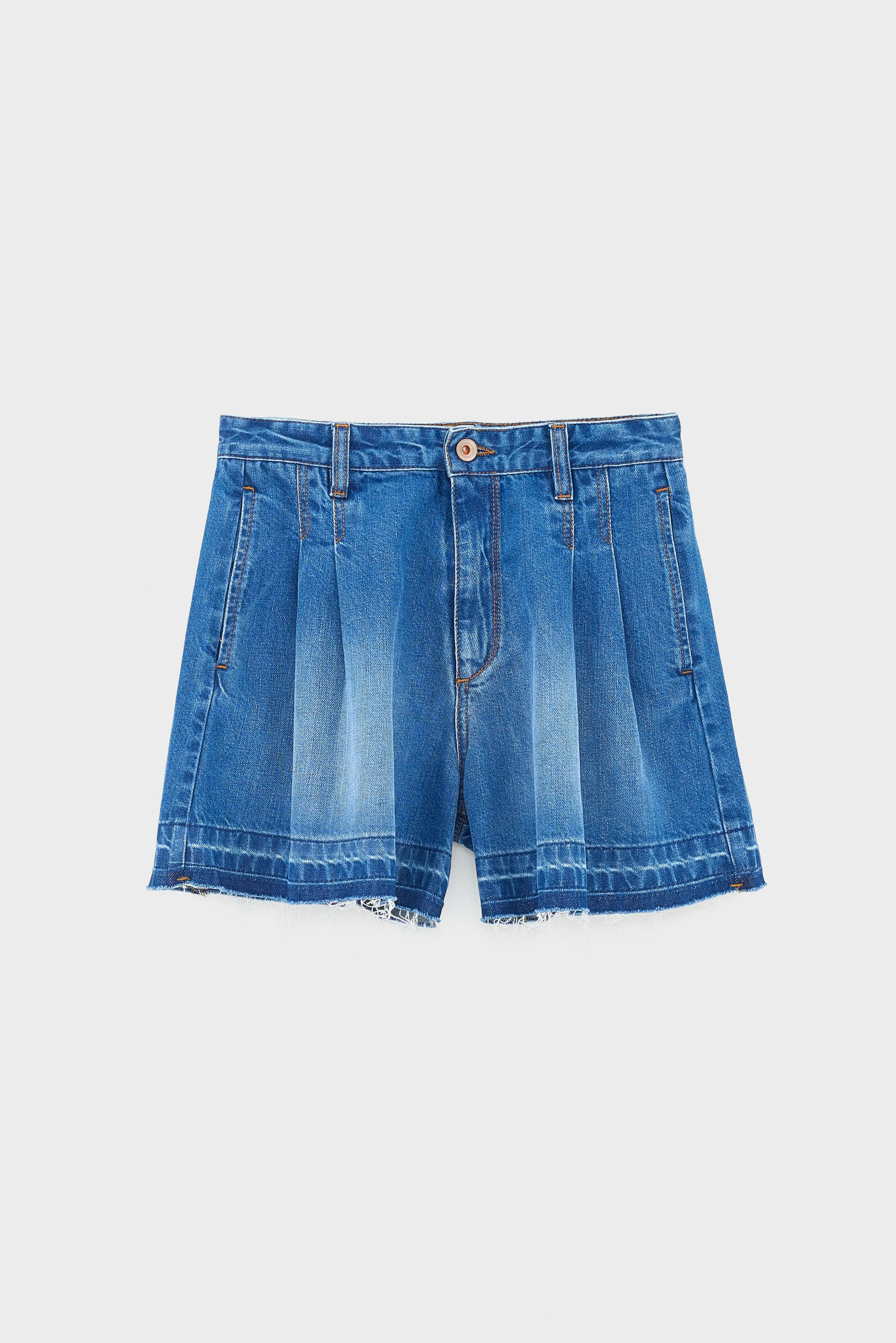 Pethula pleated denim shorts (261 / G / BLUE STONE) sold by Bellerose product image thumbnail 2