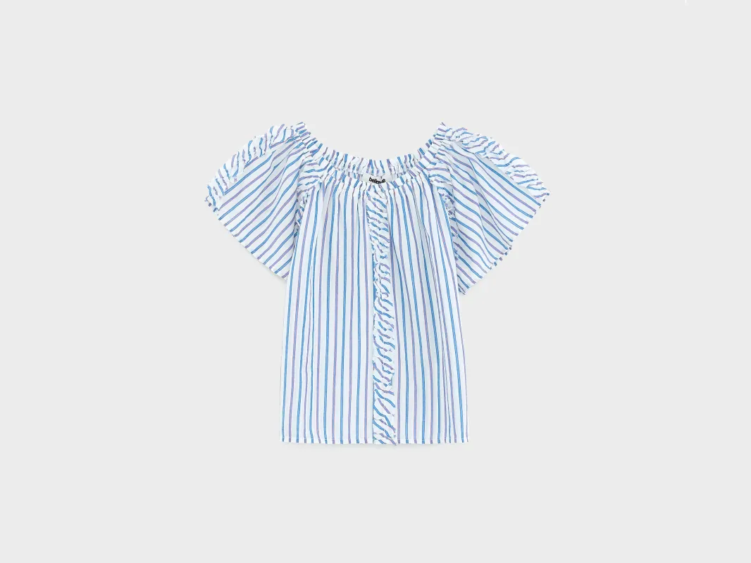 Hiera cropped blouse (261 / G / STRIPE A) sold by Bellerose