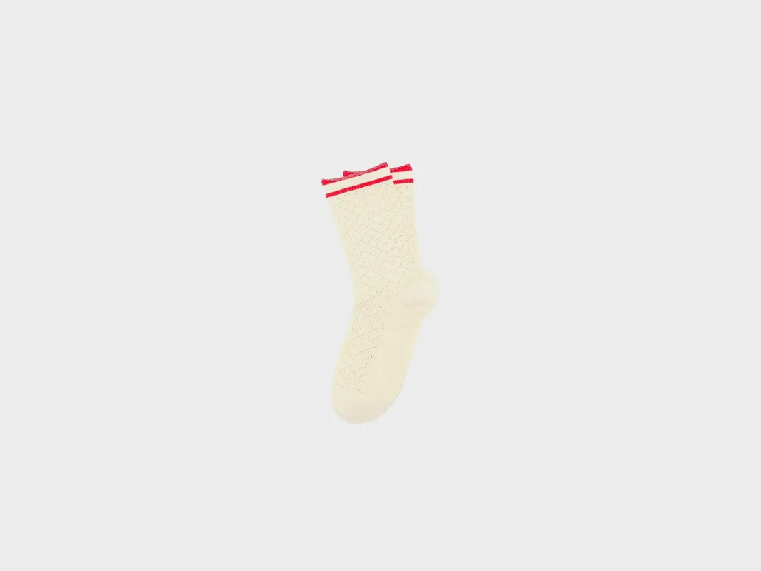 Braf crew socks (261 / G / MILK) made by Bellerose