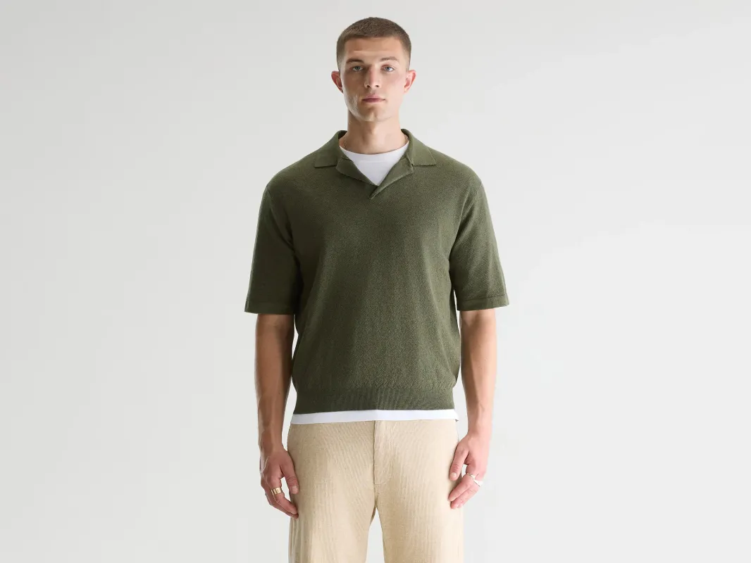 Alosh relaxed polo sweater (261 / M / JEEP) sold by Bellerose