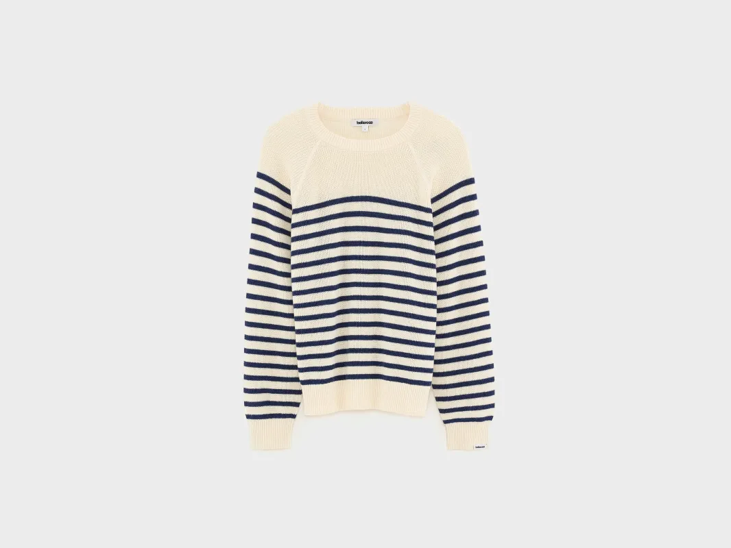 Adeil crewneck sweater (261 / B / STRIPE A) sold by Bellerose
