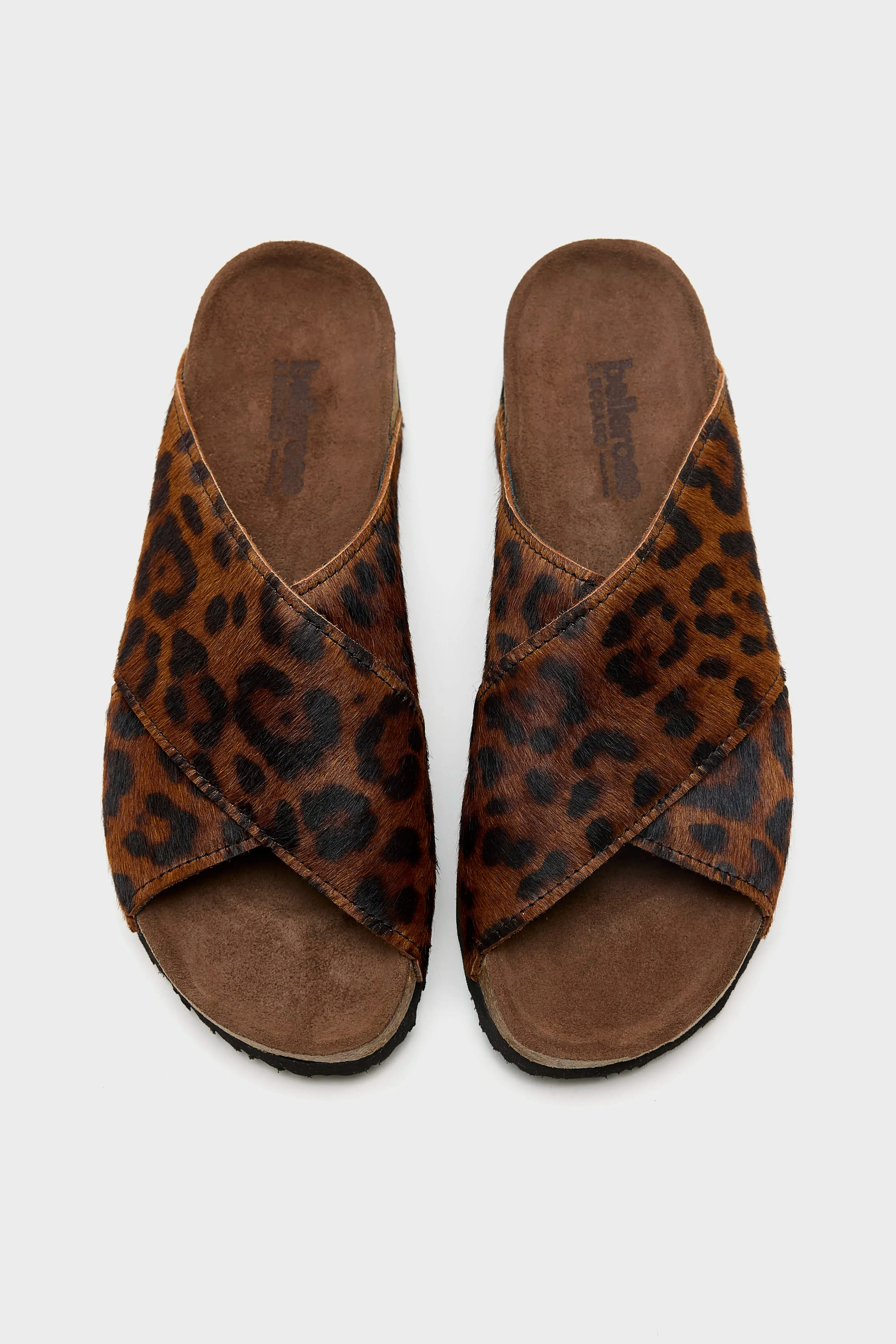 Cheetah Ponyhair Cross Sandals (261 / W / BROWN) sold by Bellerose product image thumbnail 4