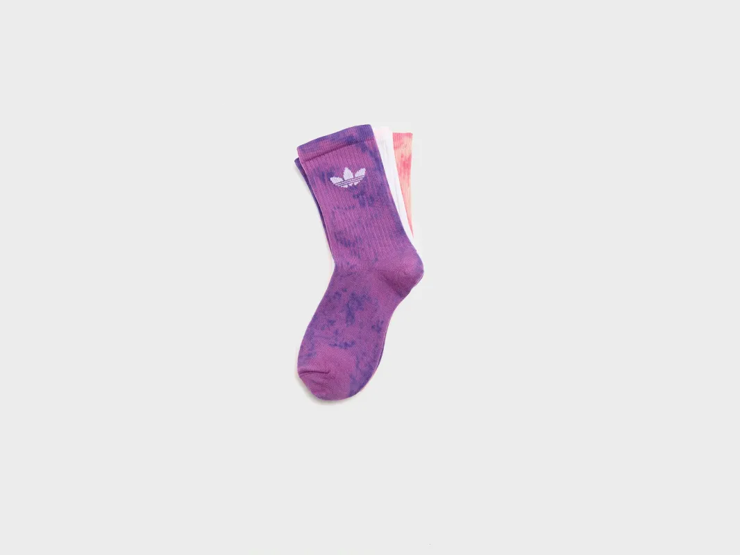 Tye Dye Crew Socks for Women  (261 / W / PINK) sold by Bellerose