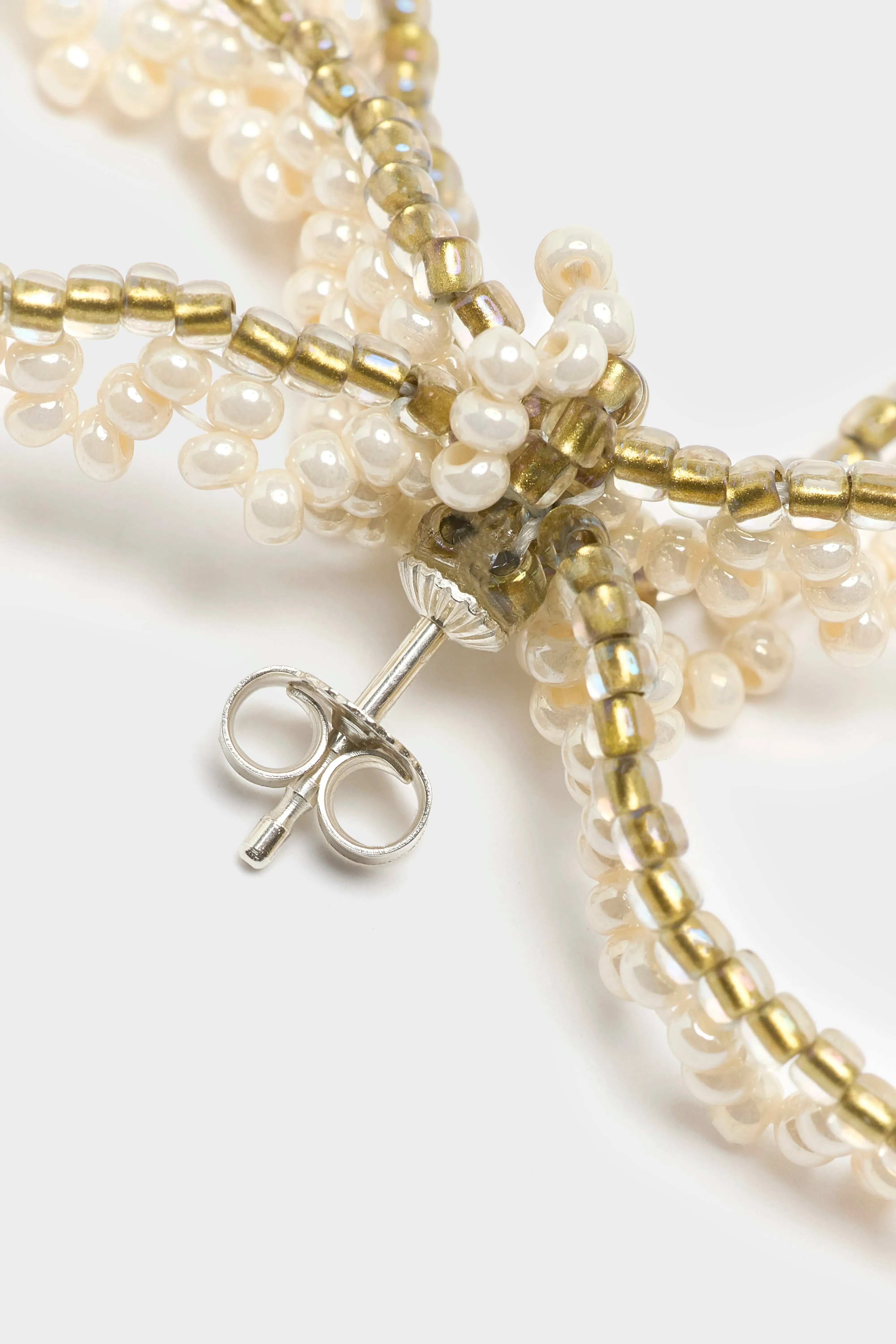 Lace Bow Ear Stick Earrings (261 / W / WHITE) sold by Bellerose product image thumbnail 4