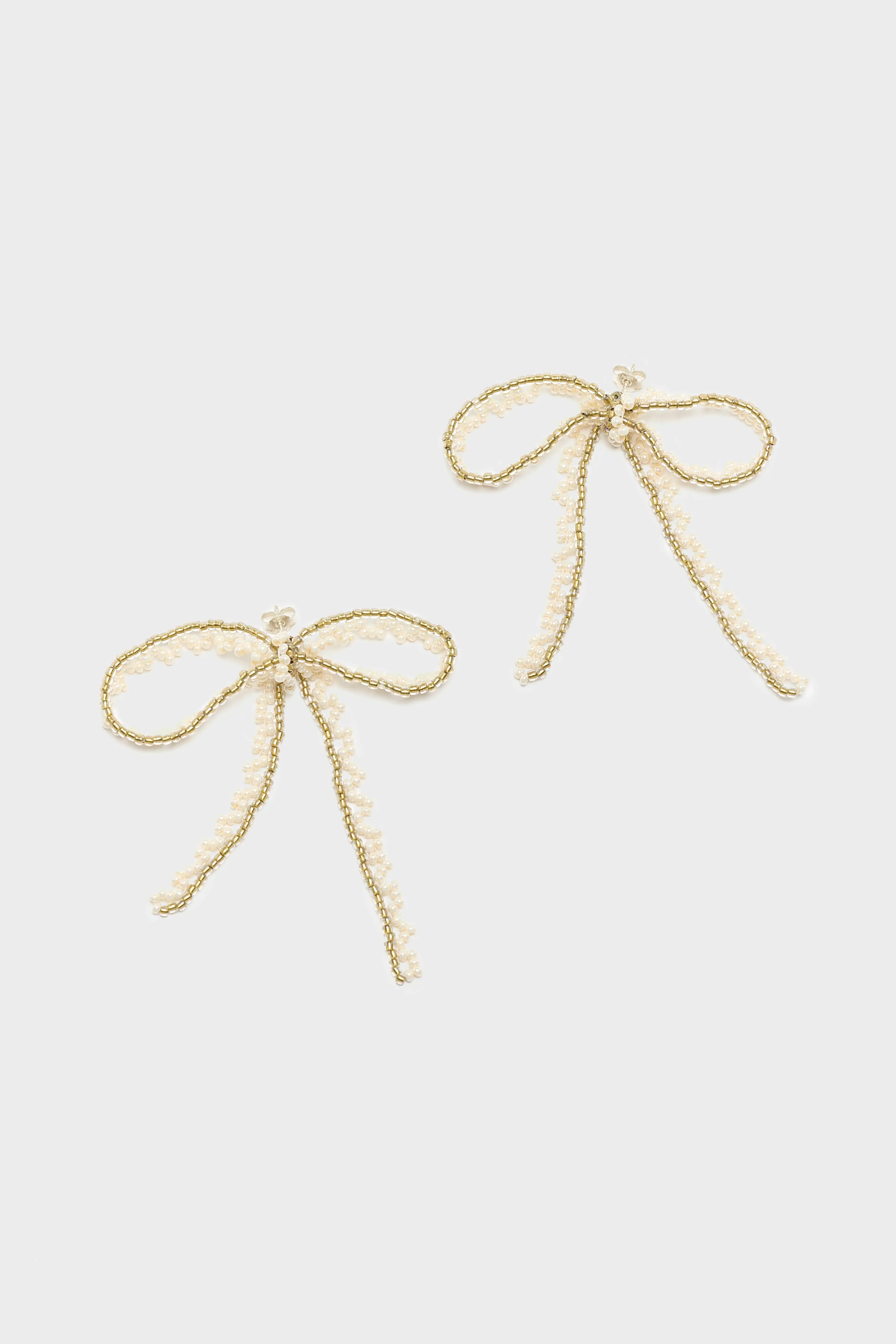 Lace Bow Ear Stick Earrings (261 / W / WHITE) sold by Bellerose product image thumbnail 2