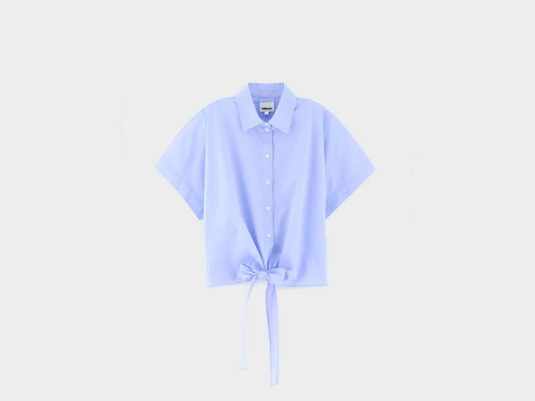 Coral tie-up blouse (261 / W / LAVENDER) sold by Bellerose