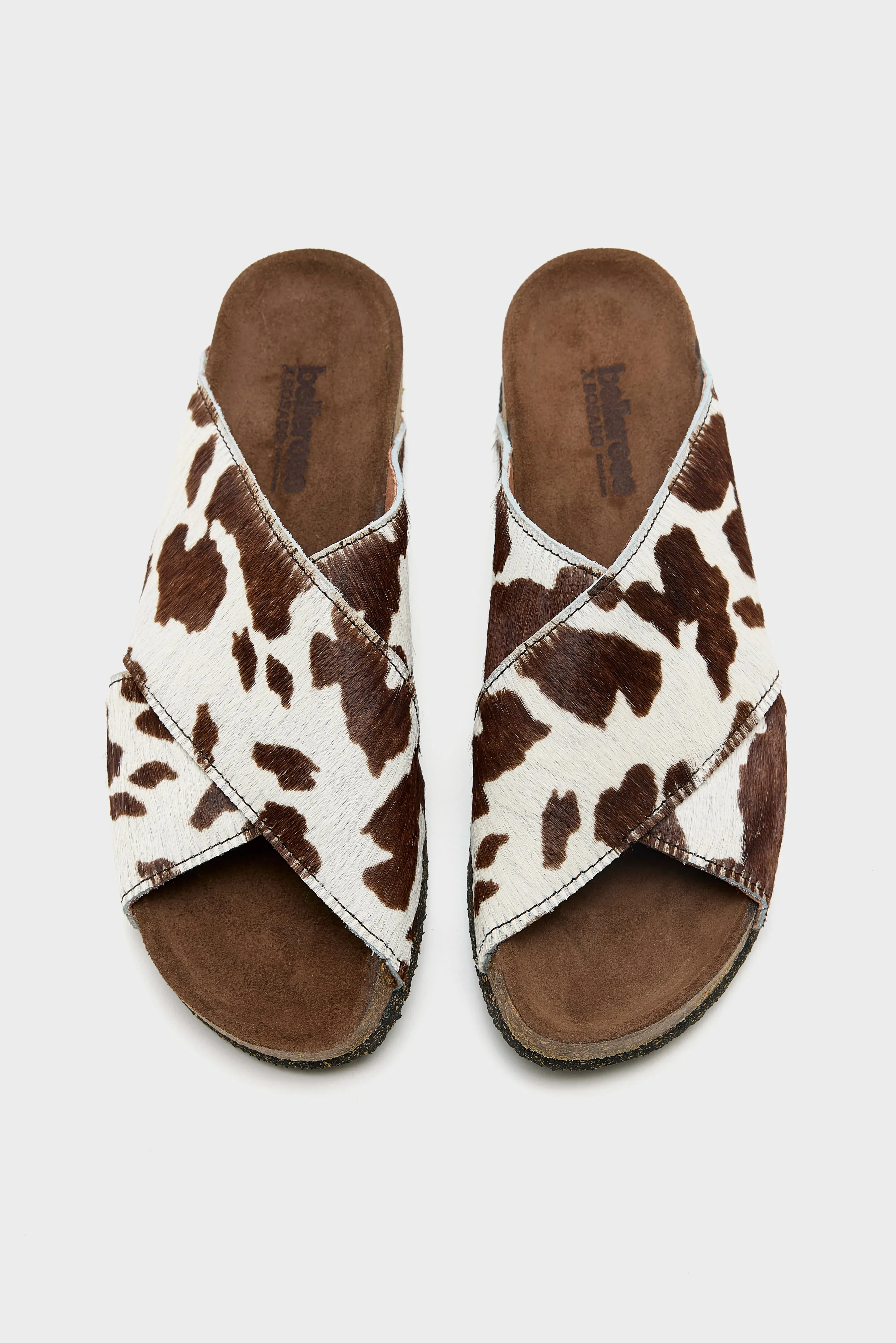 Cowprint Ponyhair Cross Sandals (261 / W / BROWN) sold by Bellerose product image thumbnail 4