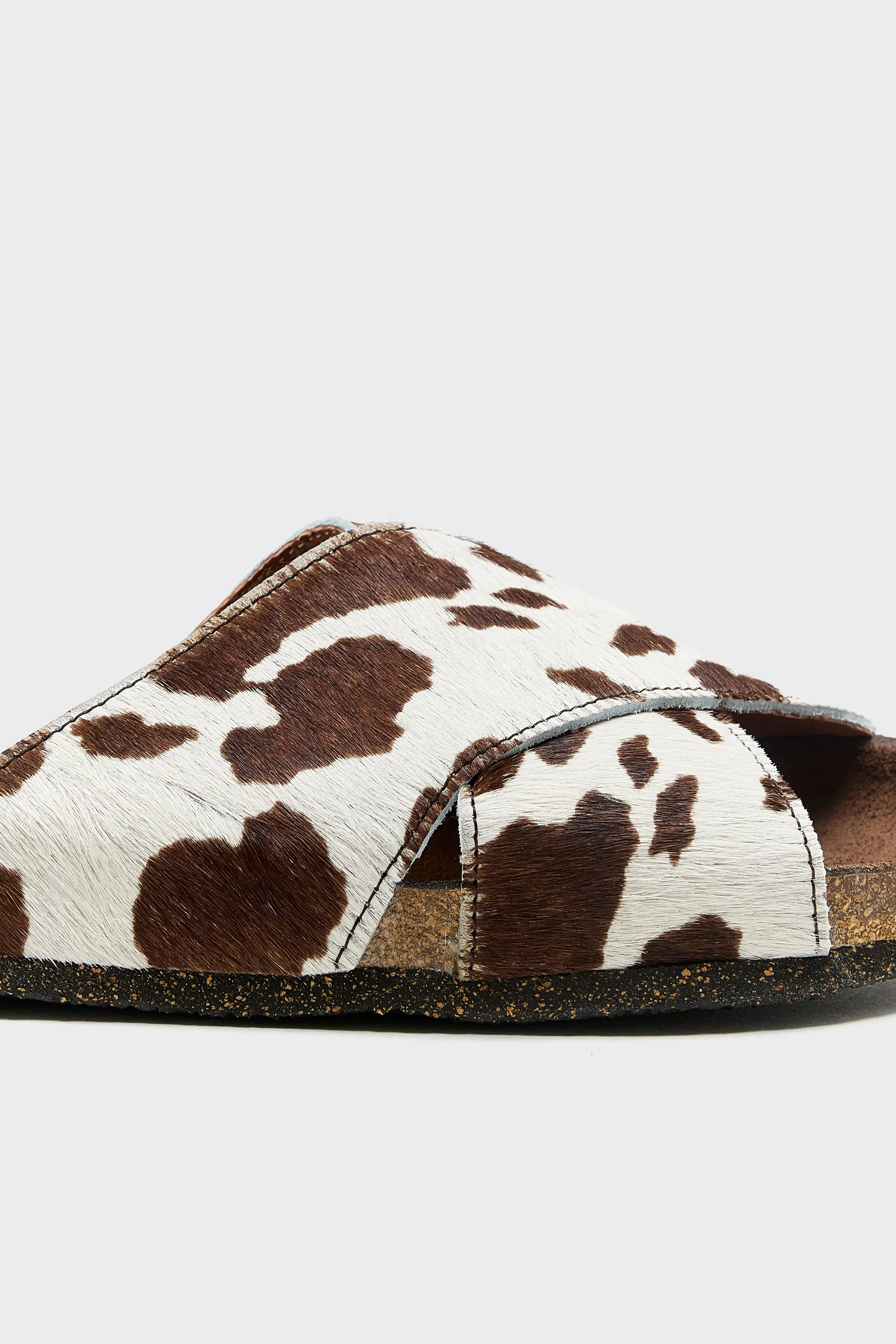 Cowprint Ponyhair Cross Sandals (261 / W / BROWN) sold by Bellerose product image thumbnail 5