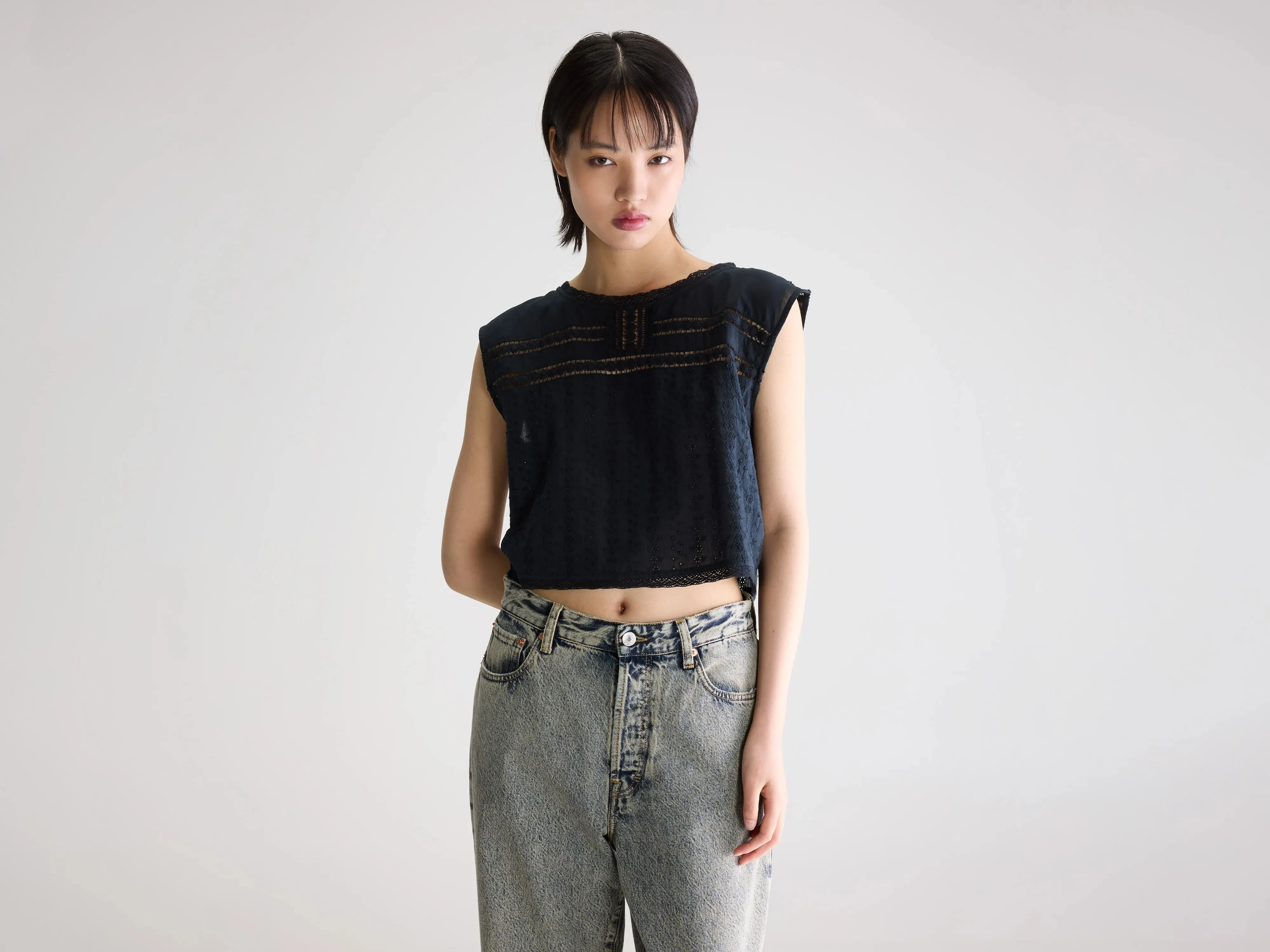 Donna embroidered blouse (261 / W / METEORITE) sold by Bellerose