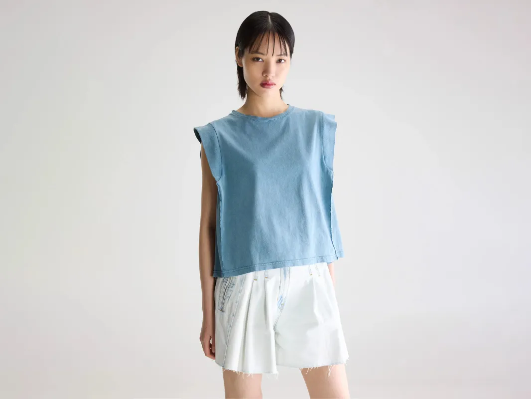 Vruno sleeveless t-shirt (261 / W / ARTIC) sold by Bellerose