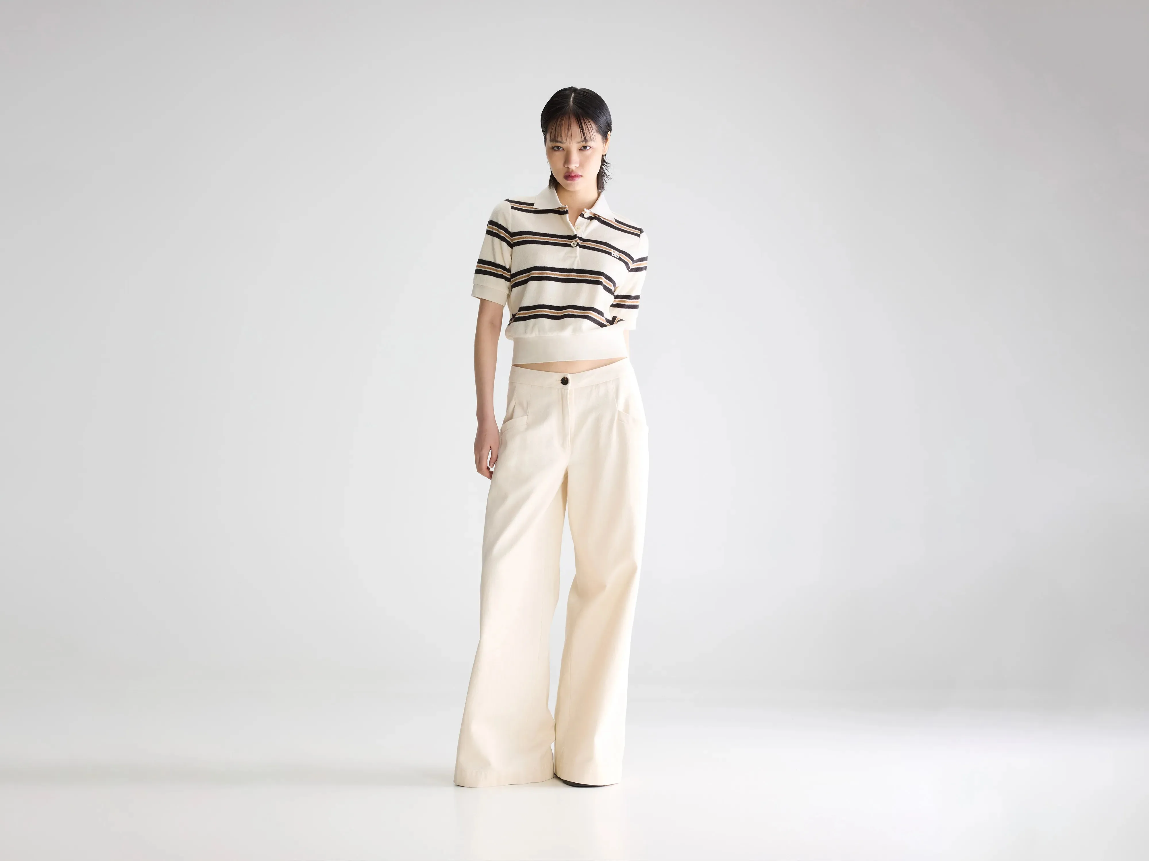 Jesper wide trousers (261 / W / CREAM) sold by Bellerose