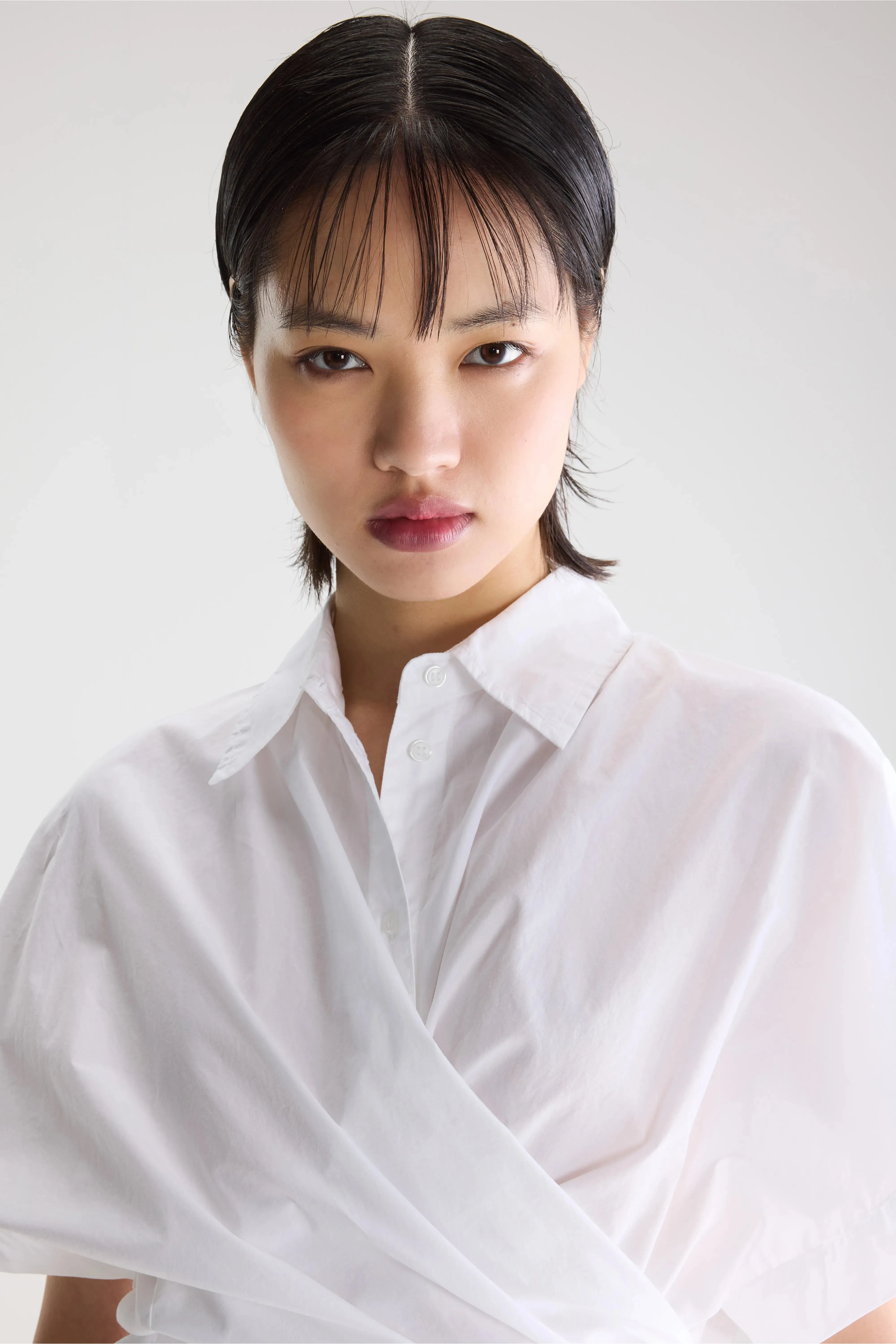 Coral tie-up blouse (261 / W / WHITE) sold by Bellerose product image thumbnail 5