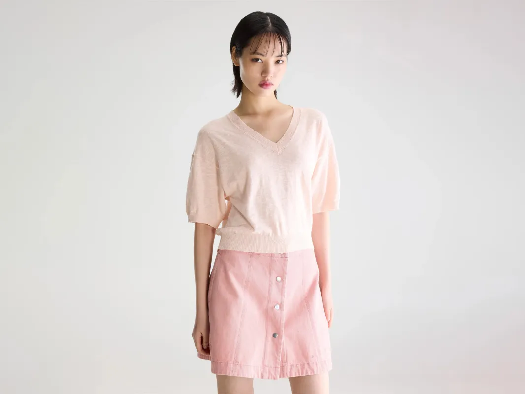 Dadif v-neck sweater (261 / W / BABE) made by Bellerose