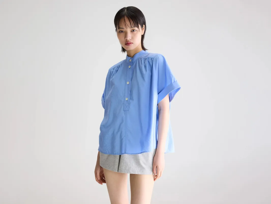 Pear short-sleeve blouse (261 / W / BLUE SHIRT) sold by Bellerose
