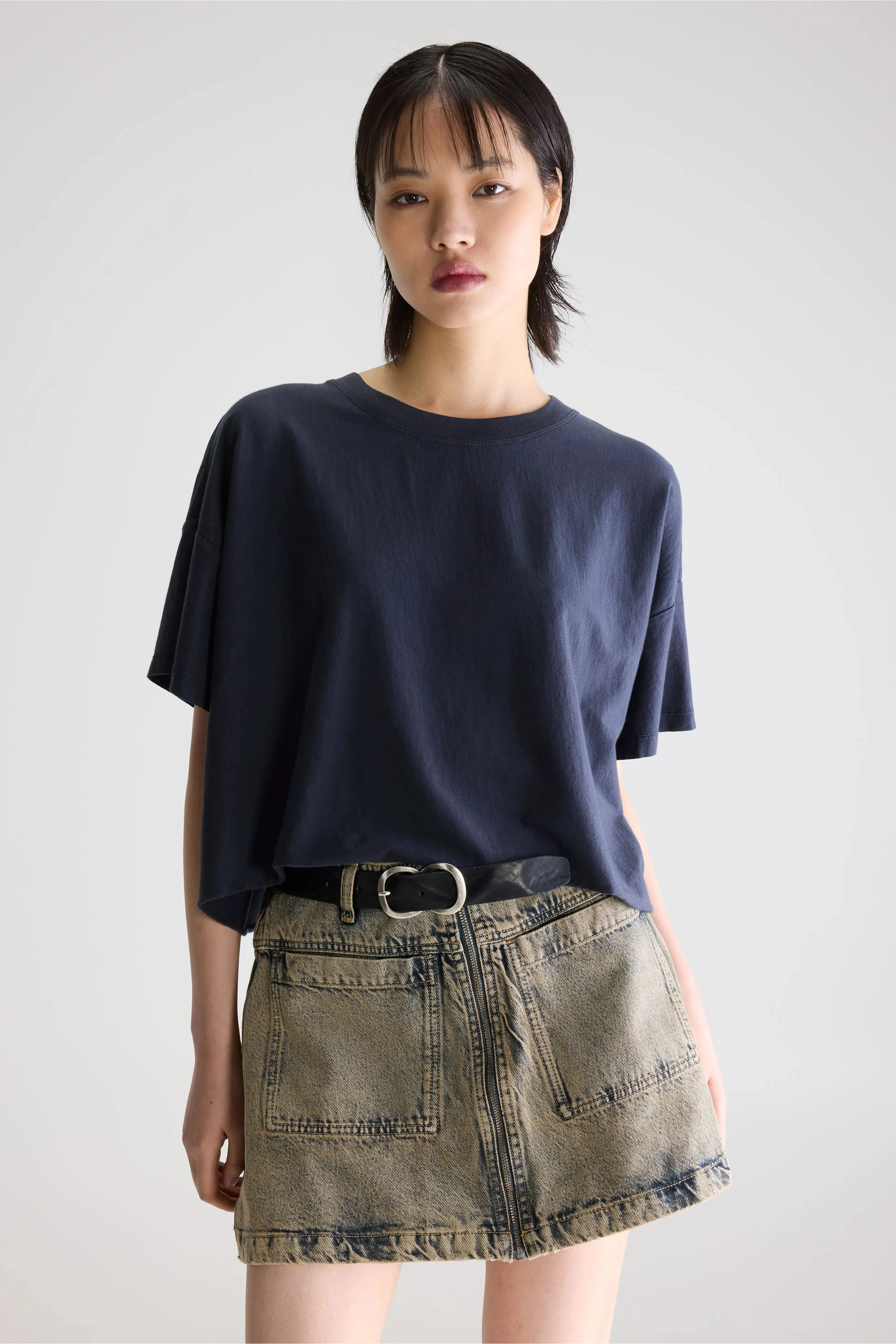 Farpy cropped t-shirt (261 / W / NAVY) sold by Bellerose product image thumbnail 2