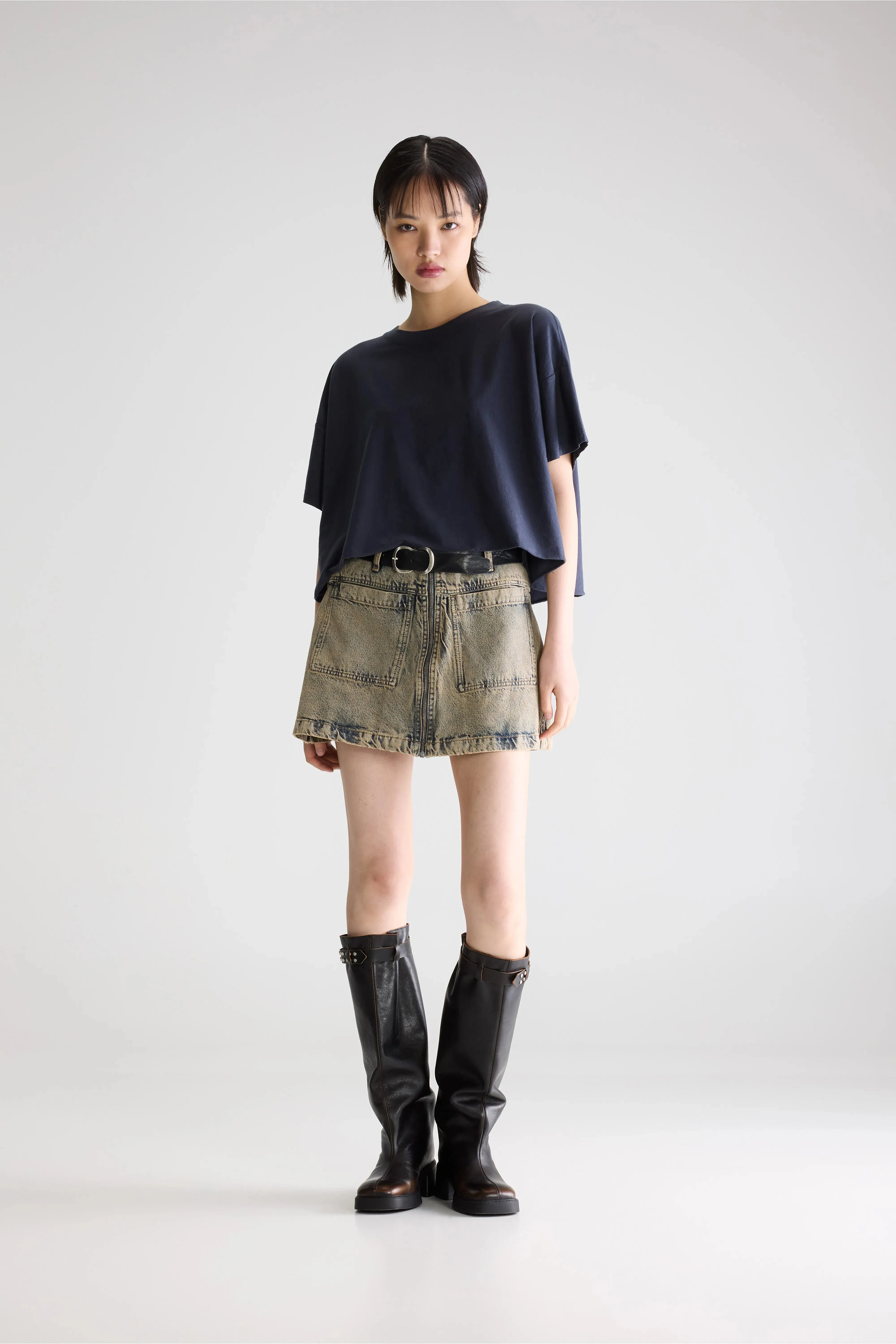 Farpy cropped t-shirt (261 / W / NAVY) sold by Bellerose product image thumbnail 3