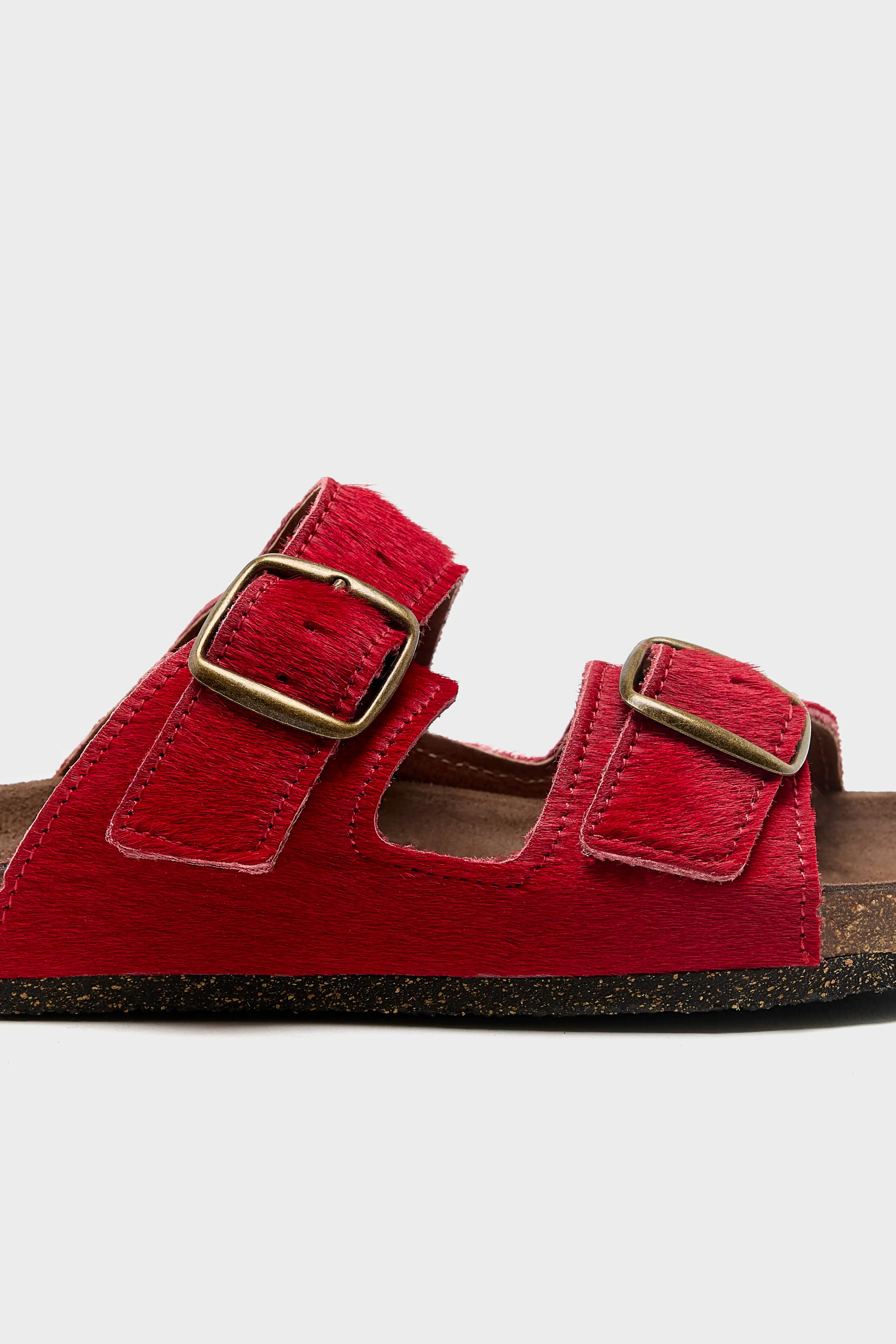 Red Ponyhair Sandals (261 / W / RED) sold by Bellerose product image thumbnail 5