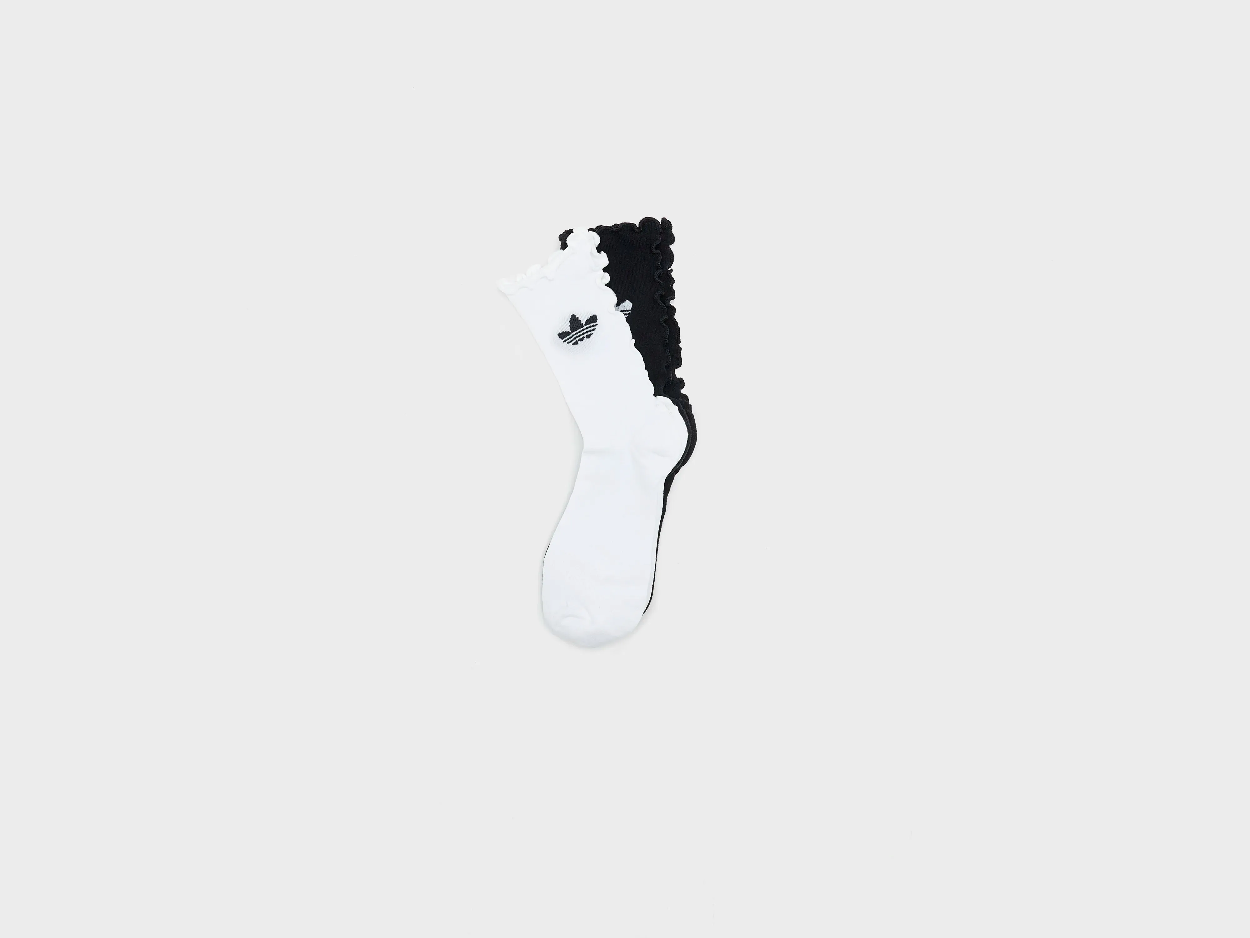 Ruffle Socks for Women (261 / W / BLACK/WHITE) sold by Bellerose
