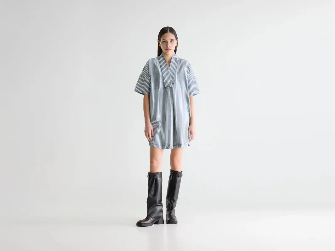 Pax denim dress (261 / W / STRIPE A) made by Bellerose