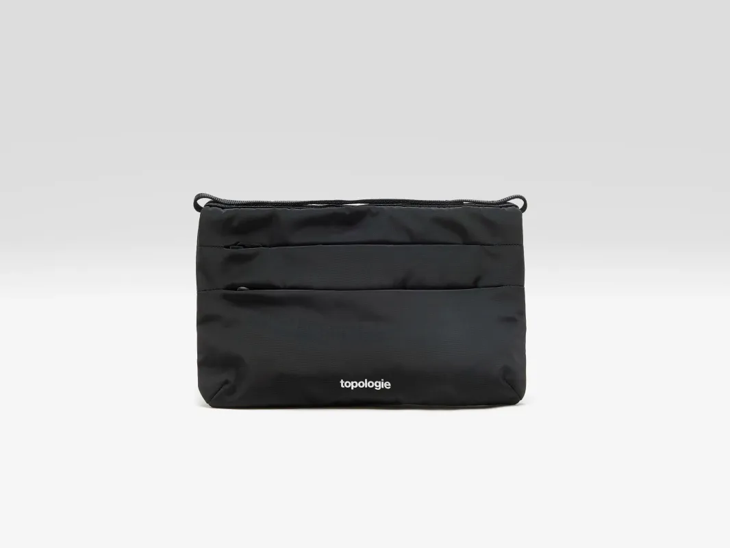 Flat Sacoche Small  (261 / W / BLACK) made by Topologie