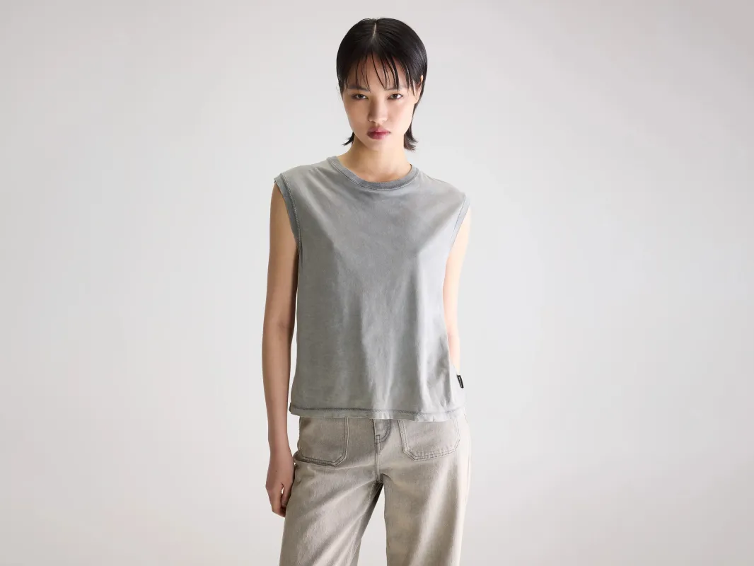 Falde sleeveless t-shirt (261 / W / BLACK SAND) made by Bellerose