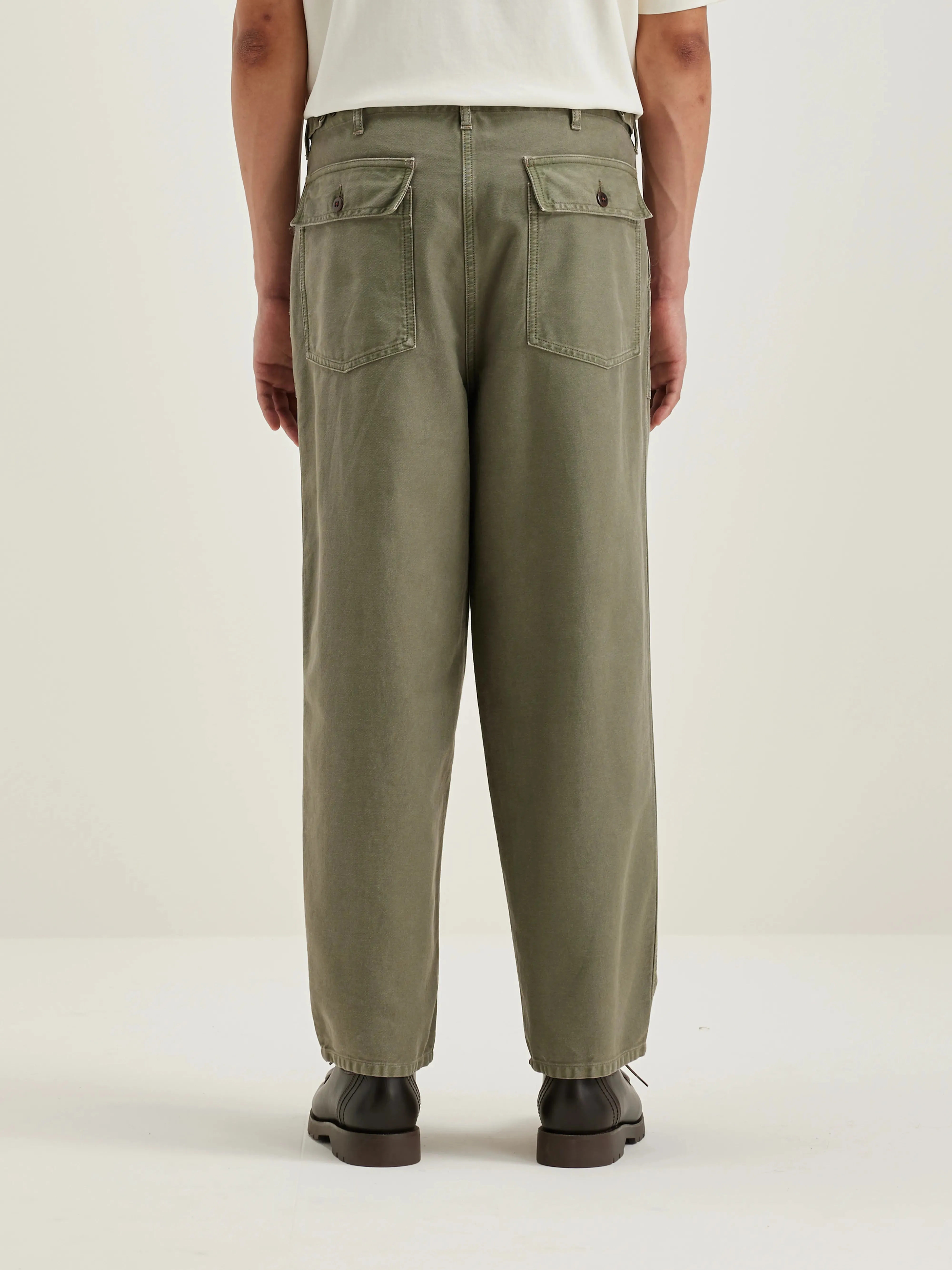Kargo cropped tapered trousers (242 / M / DUSTY OLIVE) sold by Bellerose product image thumbnail 4