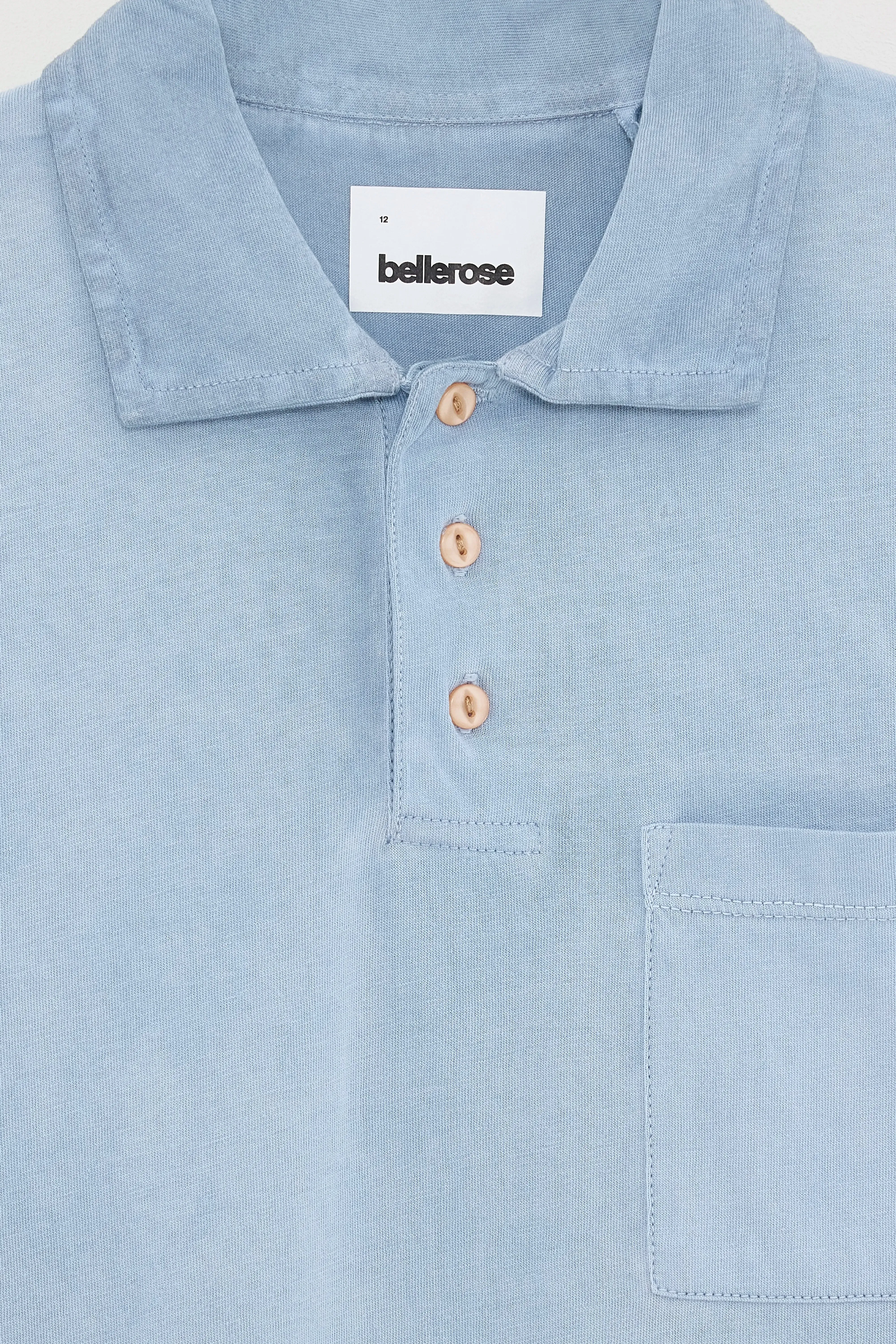 Komiu classic polo (261 / B / CHAMBRAY) sold by Bellerose product image thumbnail 4