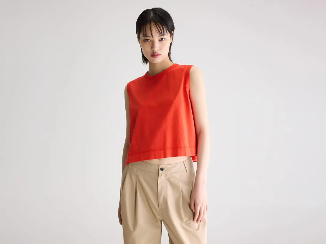Cuare regular tank top (261 / W / MASSAI RED) made by Bellerose