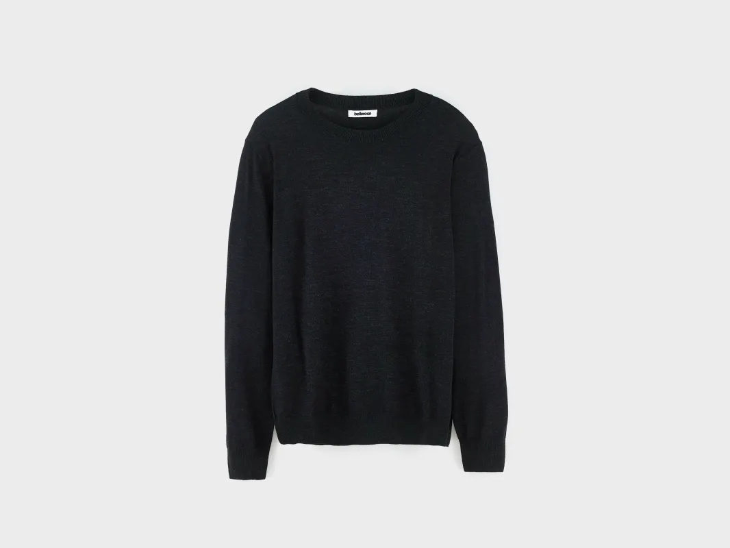 Dilles crewneck sweater (261 / M / CHARCOAL) made by Bellerose
