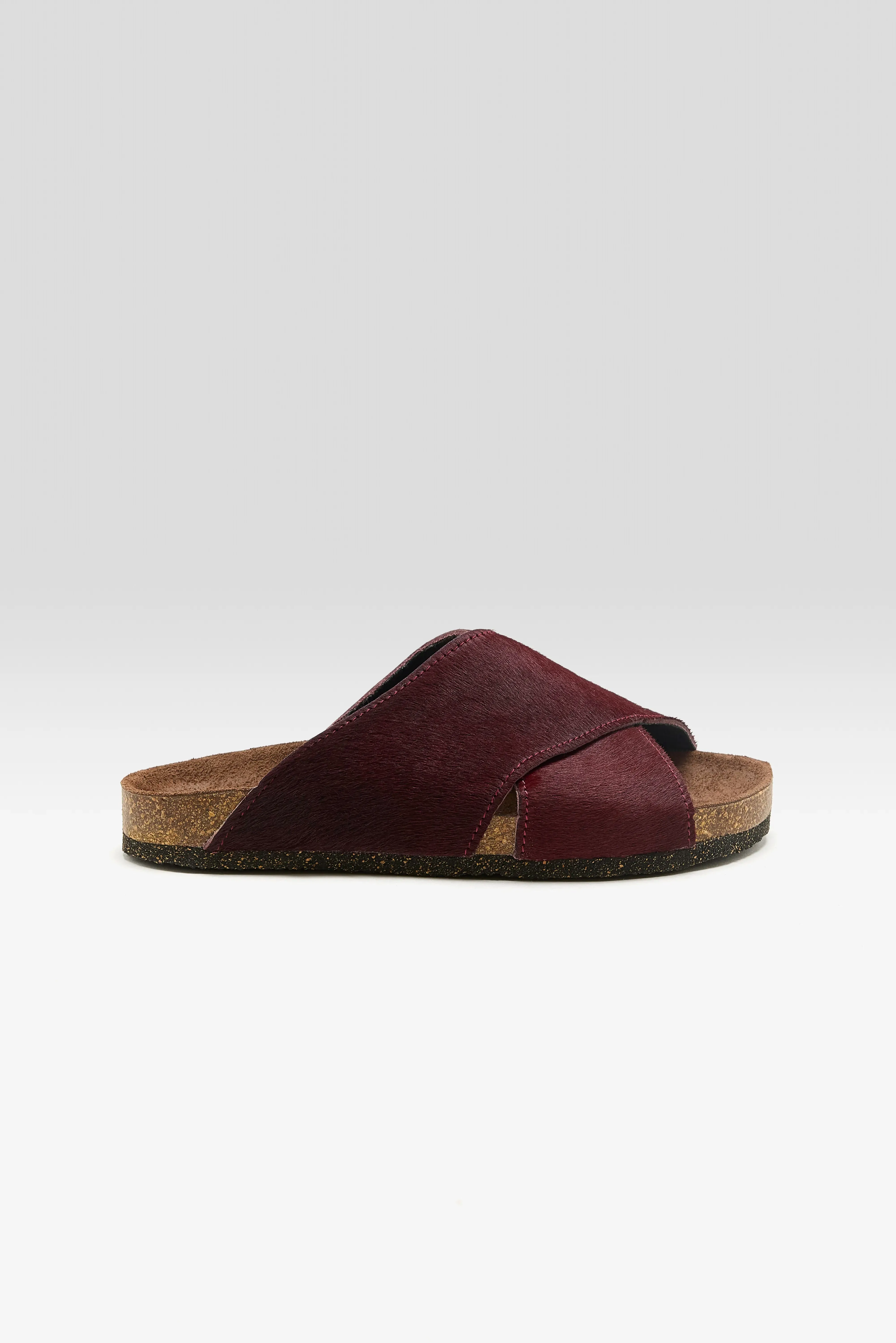Bordeaux Ponyhair Cross Sandals (261 / W / BORDEAUX) sold by Bellerose product image thumbnail 2