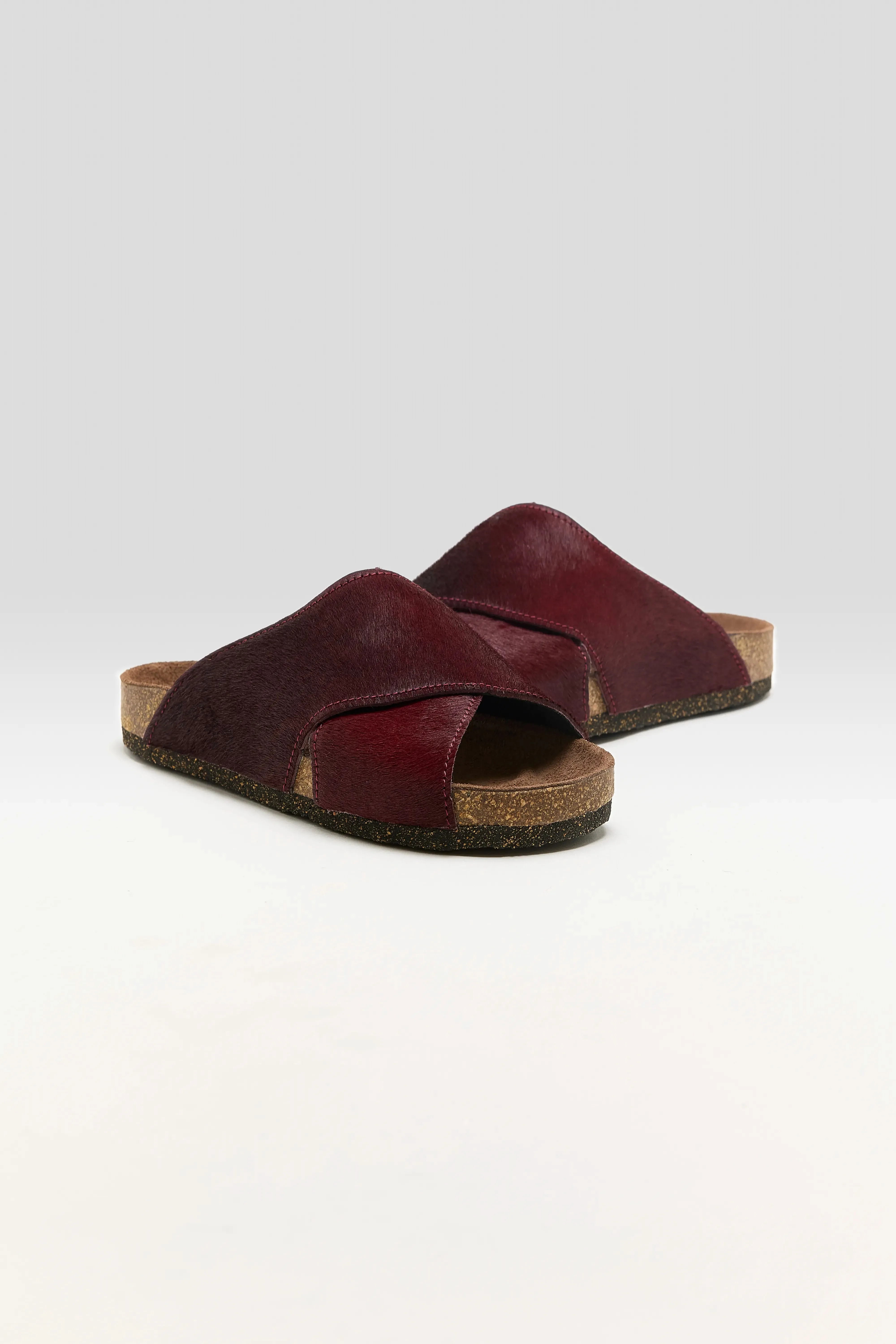 Bordeaux Ponyhair Cross Sandals (261 / W / BORDEAUX) sold by Bellerose product image thumbnail 3