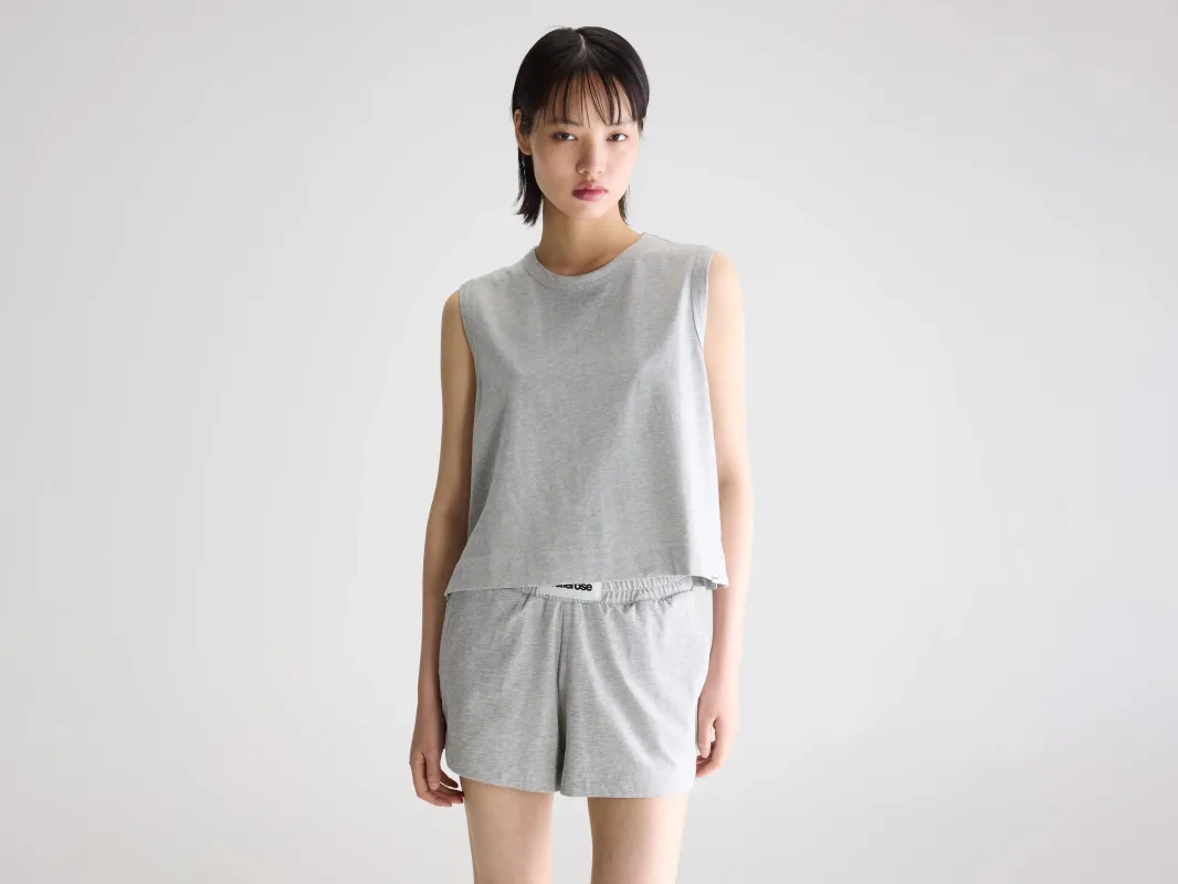 Cuare regular tank top (261 / W / H. GREY) made by Bellerose