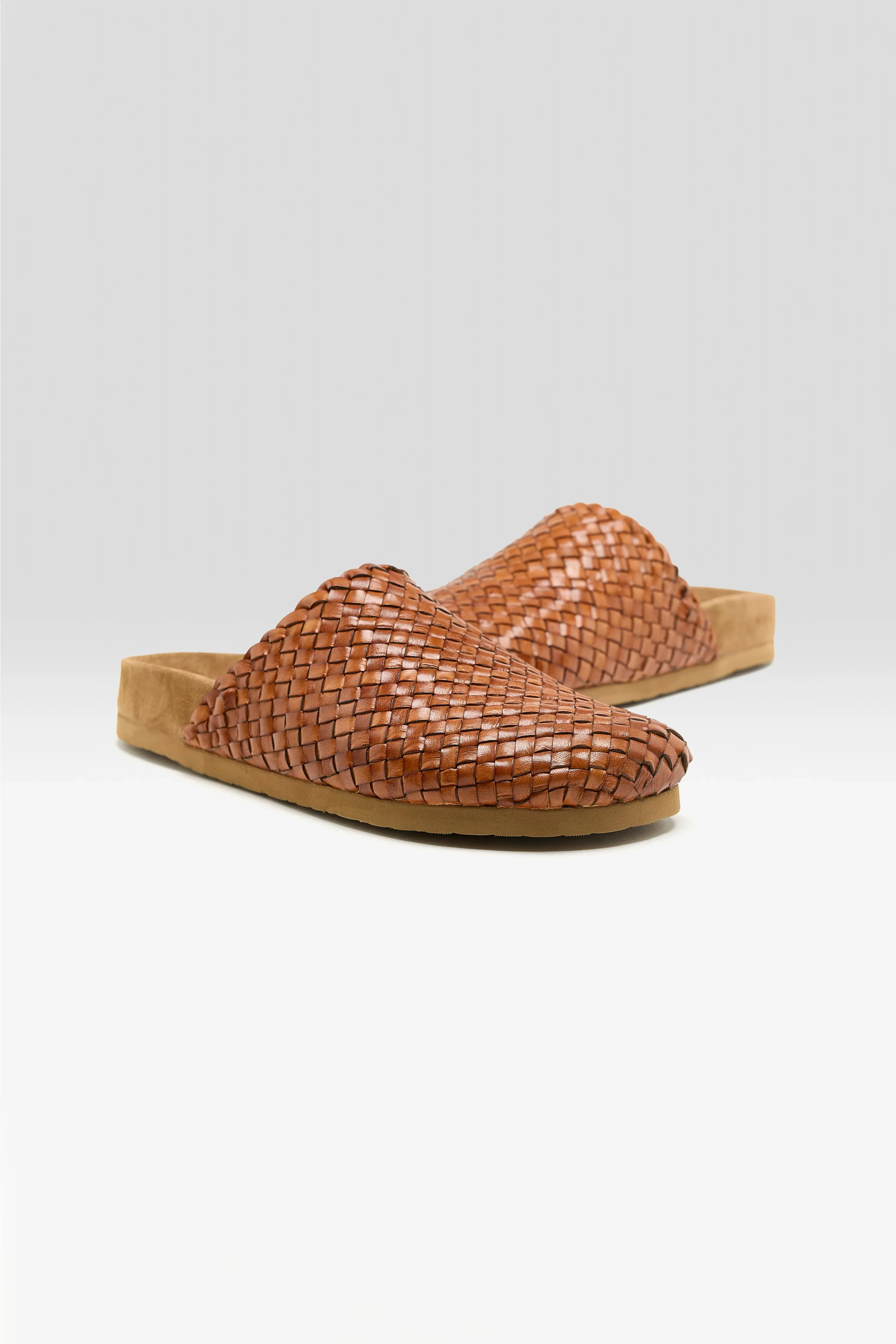 Woven Leather Mule Sandals (261 / W / BROWN) sold by Bellerose product image thumbnail 3