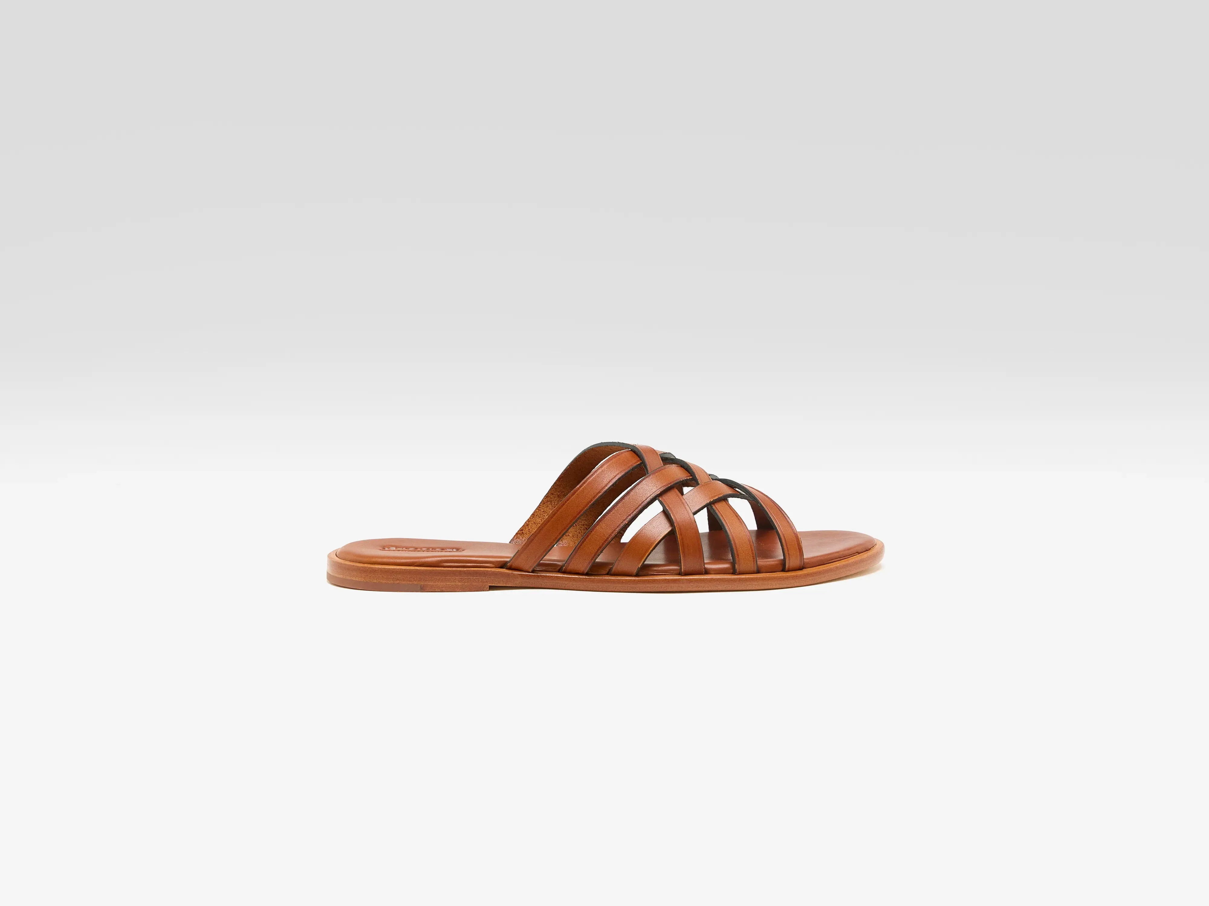 Cross Leather Sandals (261 / W / BROWN) sold by Bellerose